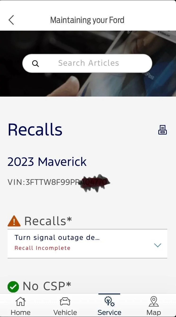 Ford Maverick Recalls list in FordPass app? IMG_3455