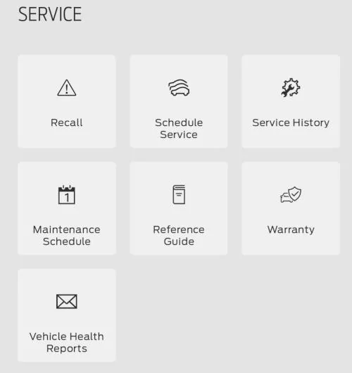 Ford Maverick Recalls list in FordPass app? FordPass Service Windo