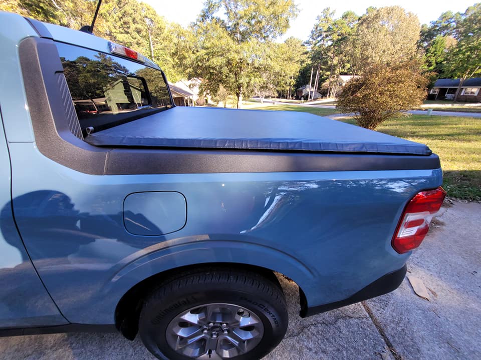 2022 Ford Maverick Truxedo Soft Rollup Tonneau Bed Cover installed on Maverick 7.jpg