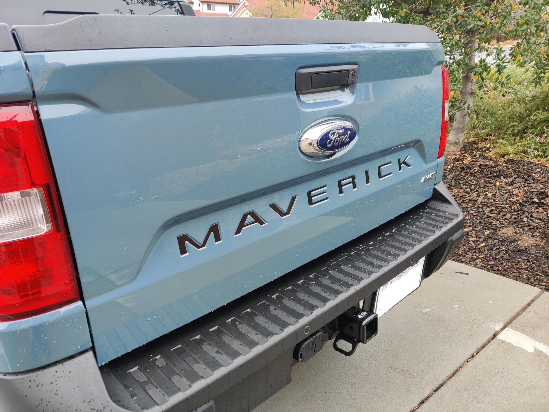 Ford Maverick Maverick Tailgate Lettering in Polished Stainless Steel Are Actual Metal - Real Life Installed Look 1234