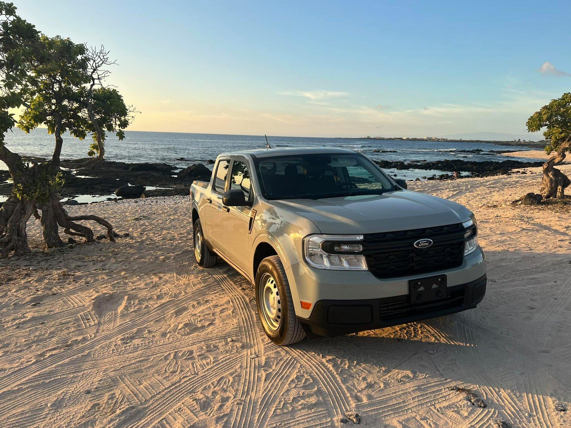 Ford Maverick CACTUS GRAY Maverick Photos Thread Cactus Gray Maverick XL on beach 1