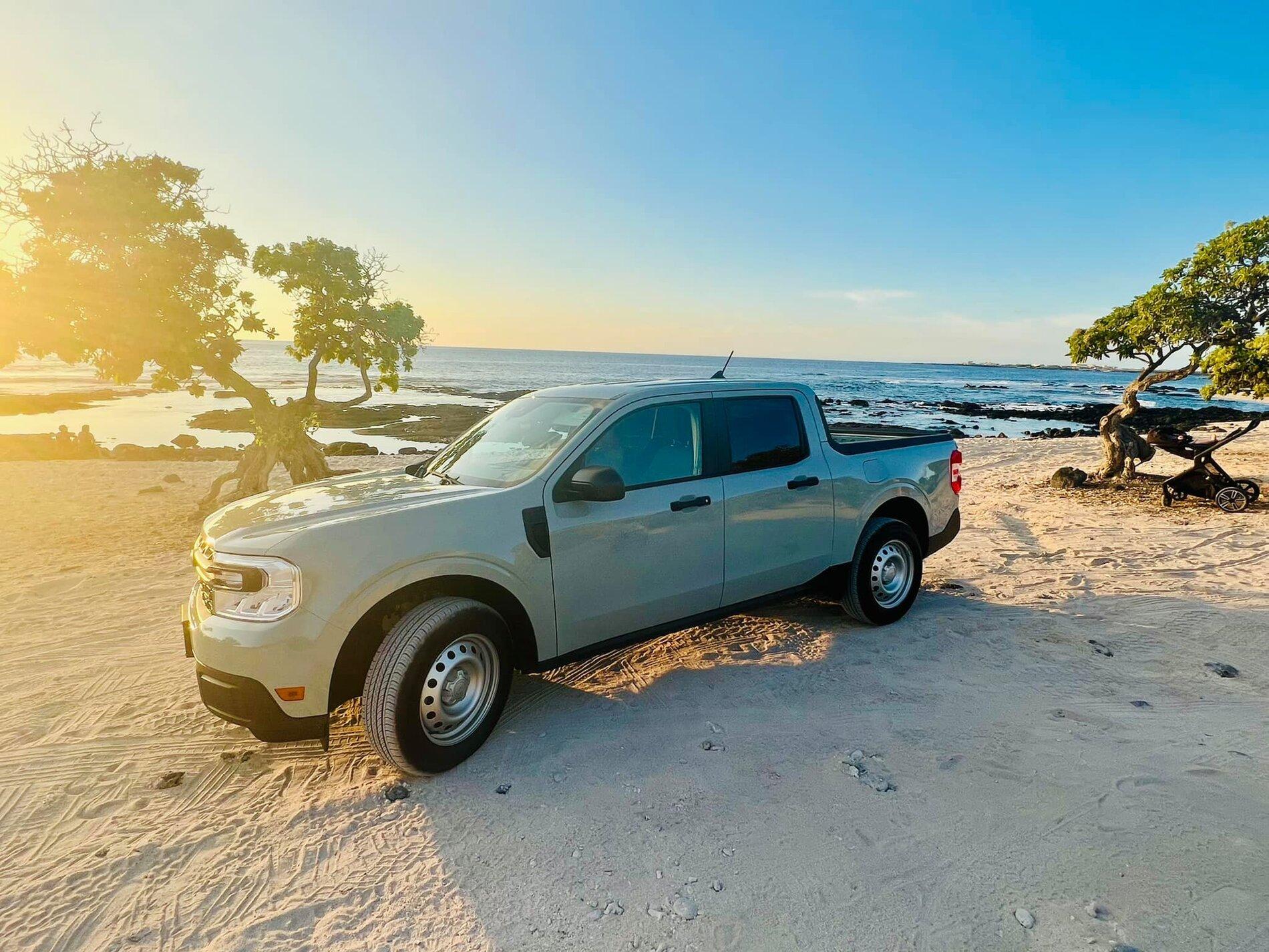 Ford Maverick CACTUS GRAY Maverick Photos Thread Cactus Gray Maverick XL on beach 3