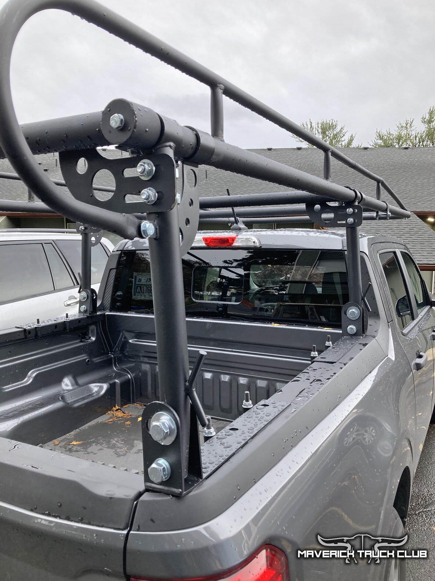 Ford Maverick 🪜 Custom Ladder Rack installed on 2022 Maverick [1k lbs capacity] 2022 Ford Maverick ladder rack custom build rig 7