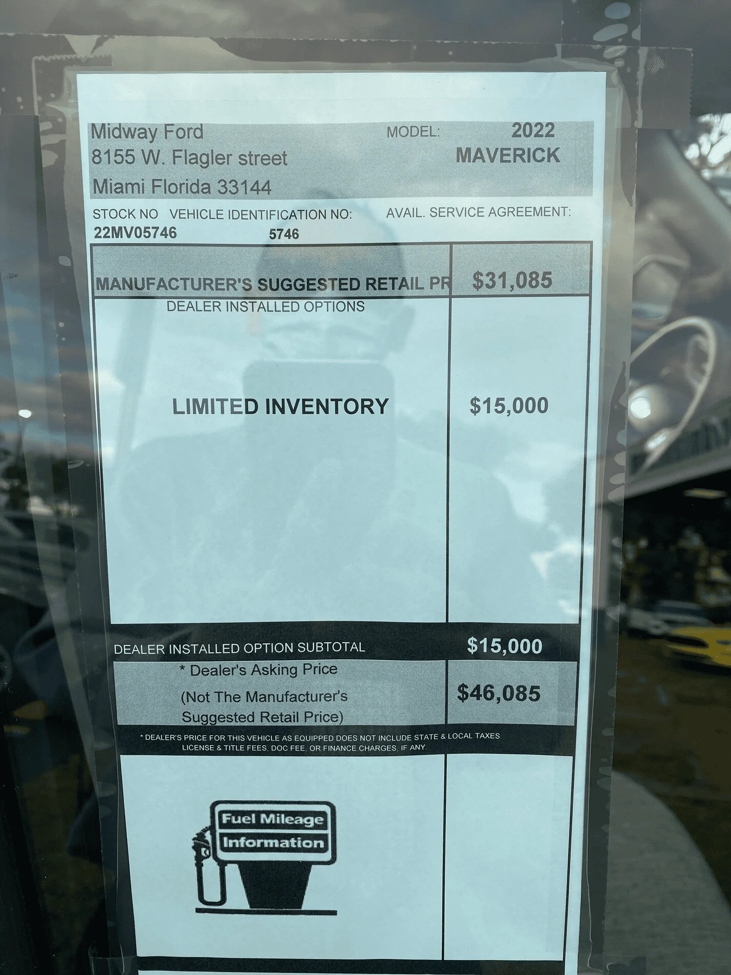 Ford Maverick Price gouging dealership 1635465533760