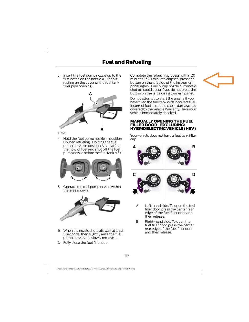 Ford Maverick Fuel door on Hybrid fuel_2