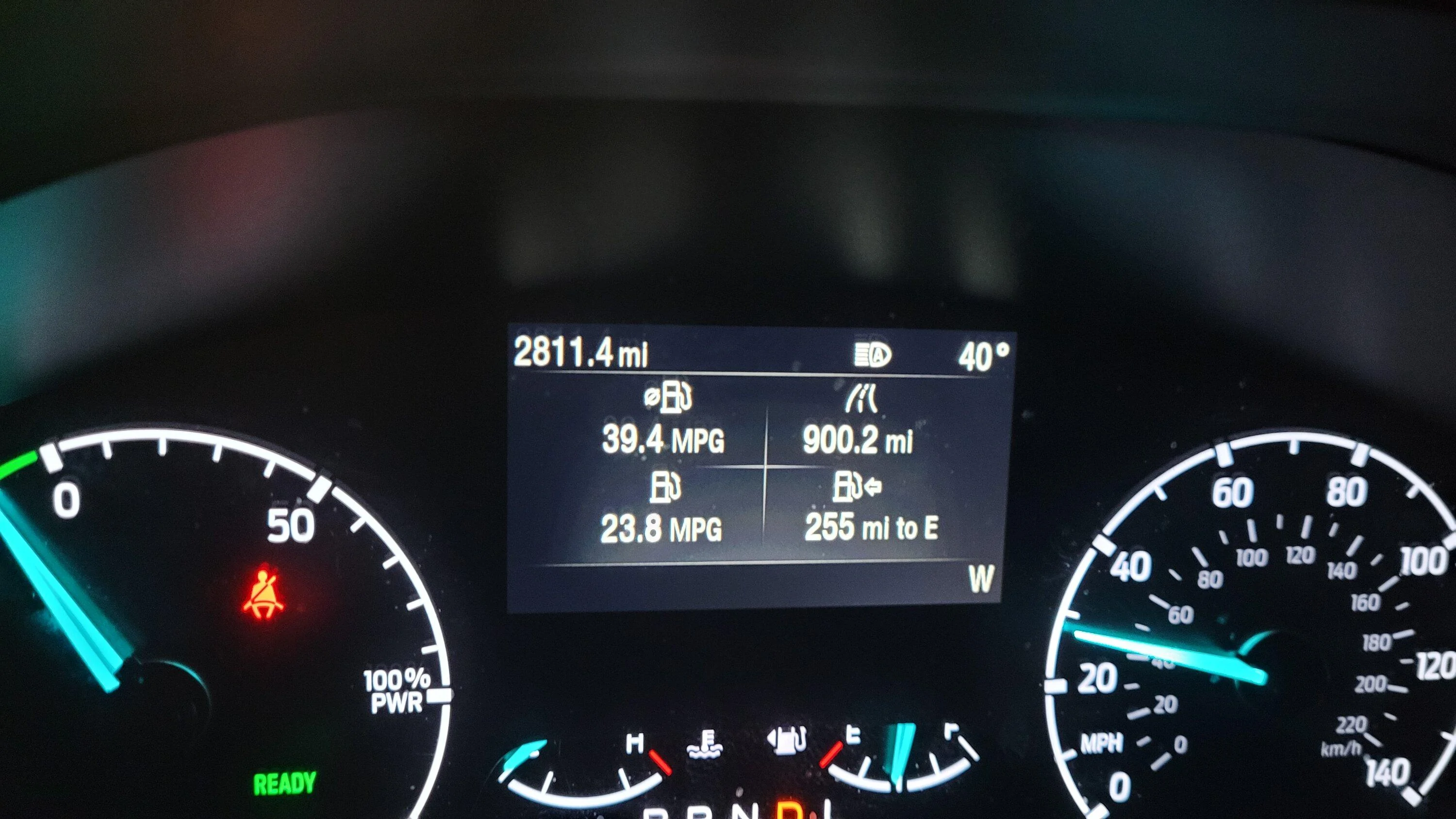 Ford Maverick Hybrid highway mpg figures.. Better than advertised at 65mph 20231227_053055