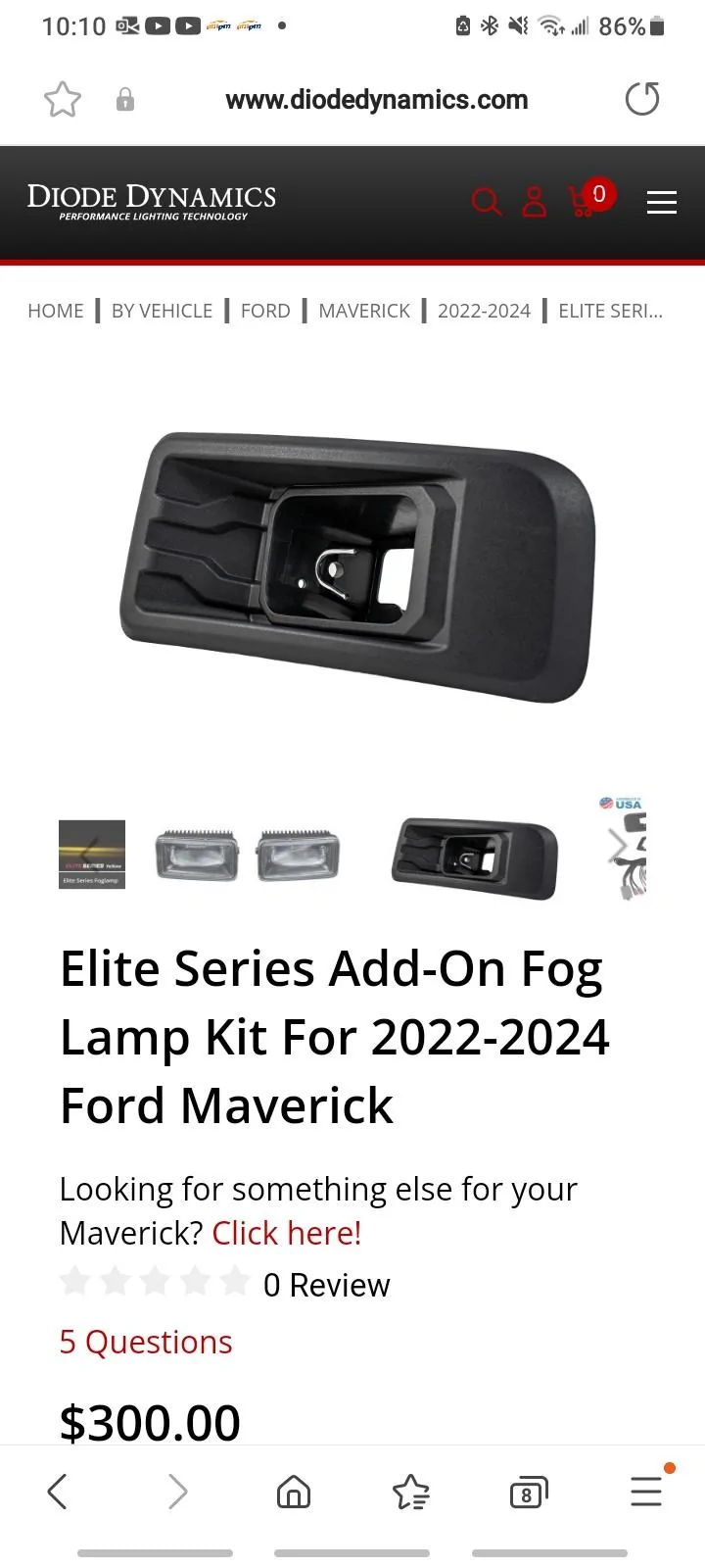 Ford Maverick Foglights Finally Diode Dynamics Screenshot_20240118_101030_Samsung Internet