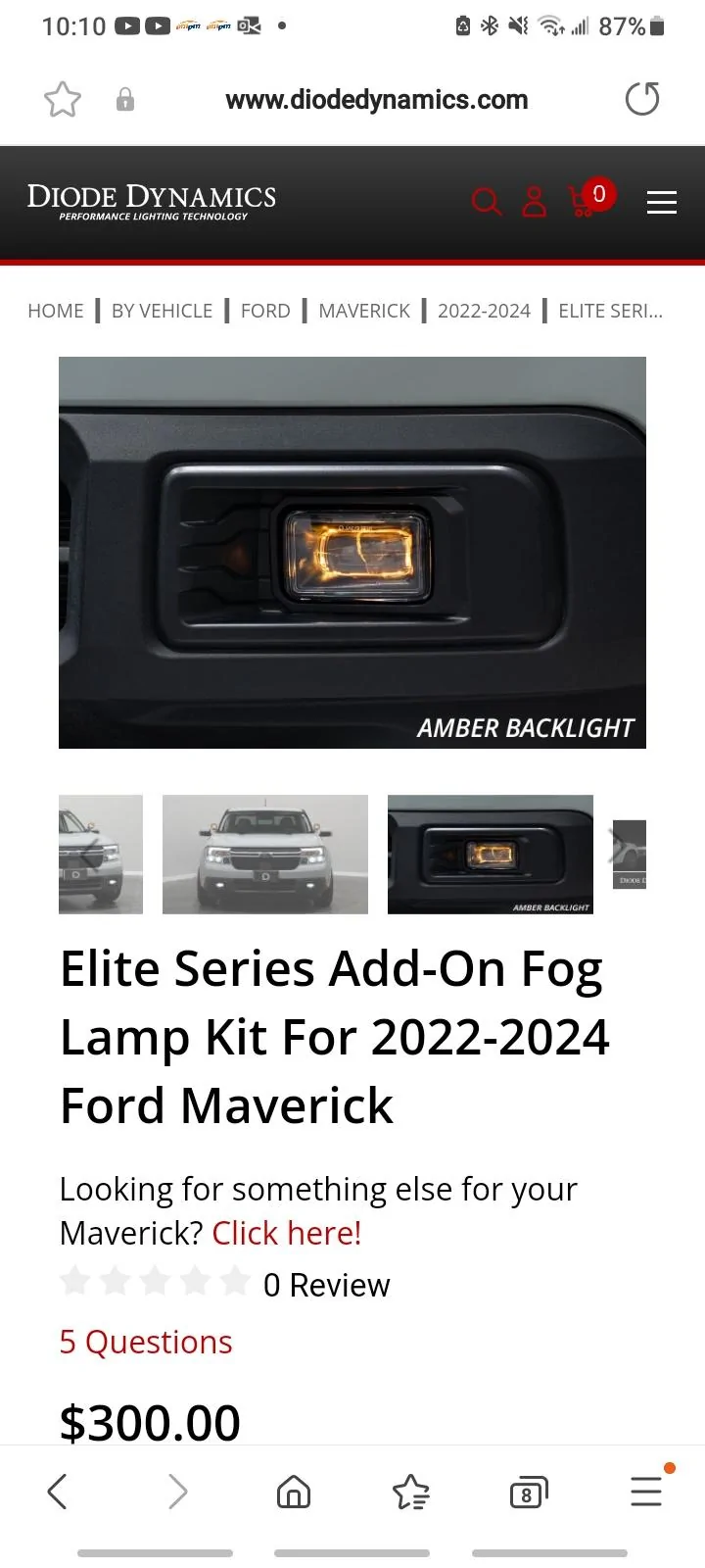 Ford Maverick Foglights Finally Diode Dynamics Screenshot_20240118_101015_Samsung Internet