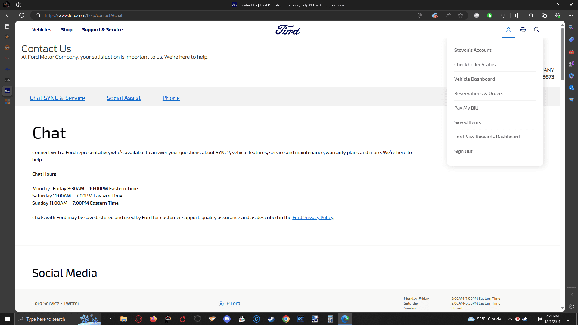 Ford Maverick Can't Chat with Ford about my order ? unknown_2024.01.21-14.28_1
