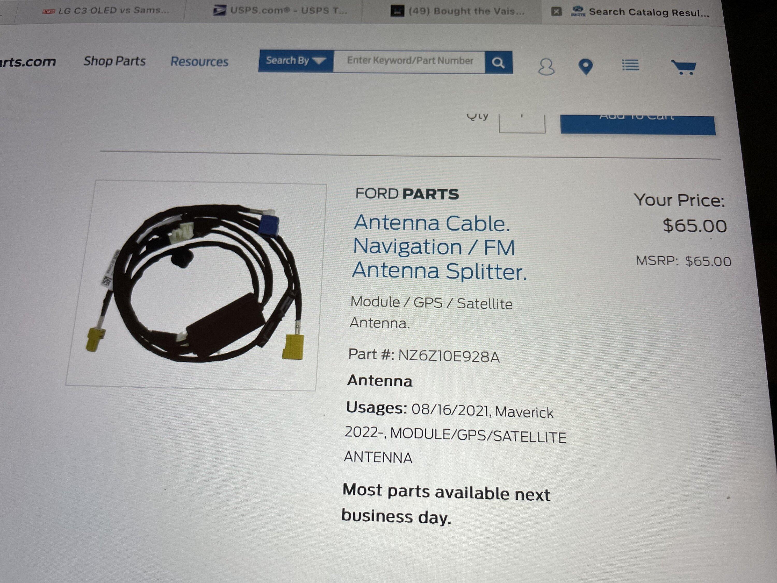 Ford Maverick Bought the Vais SiriusXM internal kit; anybody else installed one of these? IMG_2204