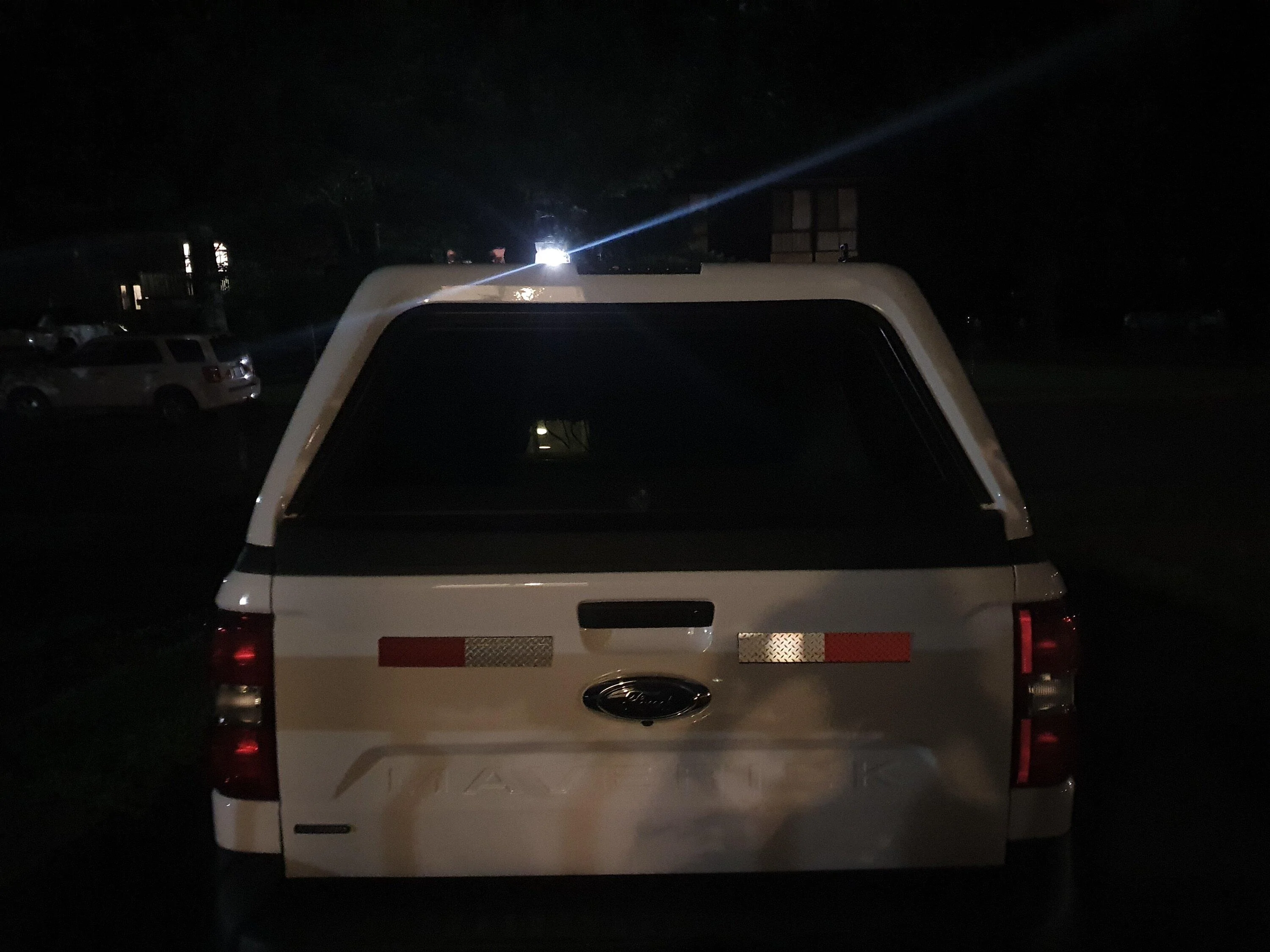 Ford Maverick Reflective tape on tailgate for visibility ideas 20230723_231003