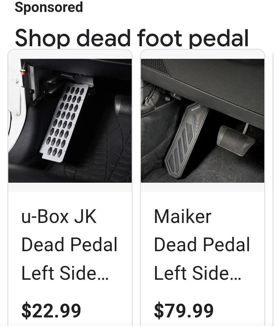 Ford Maverick dead foot pedal foot rest Screenshot_20240123_110554_Googl
