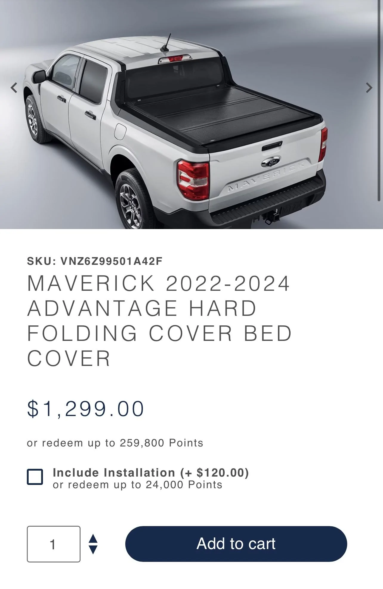 Ford Maverick OEM Ford Hard Tri-Fold Bed Cover 2C2851C7-A06E-4321-9FEC-086A8C4D7F43