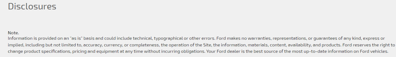 Ford Maverick DID Ford remove the heated windshield wipers on the 2024 Lariat? disclosures