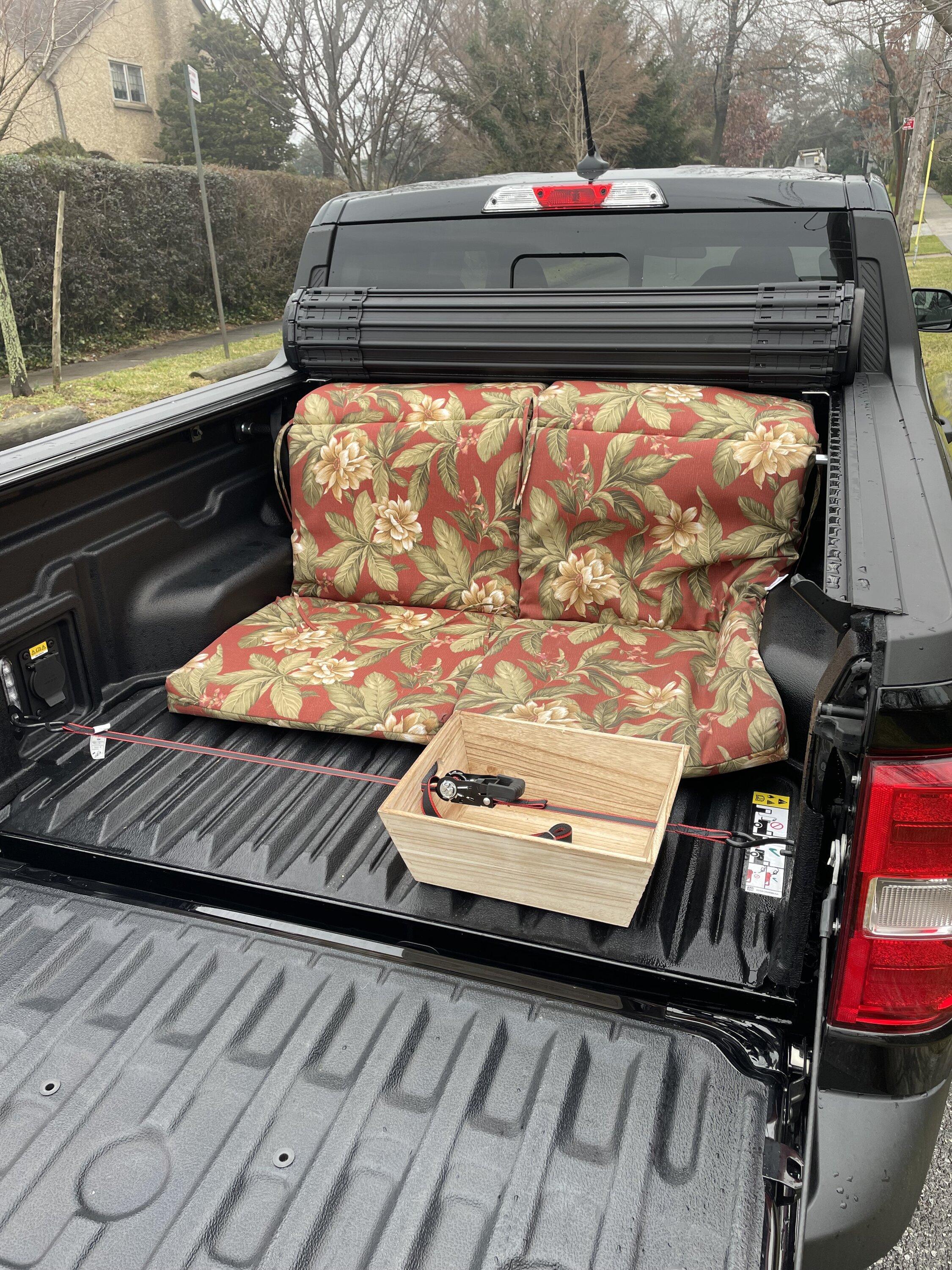 Ford Maverick My 2 min throw and go tailgate seats IMG_9398