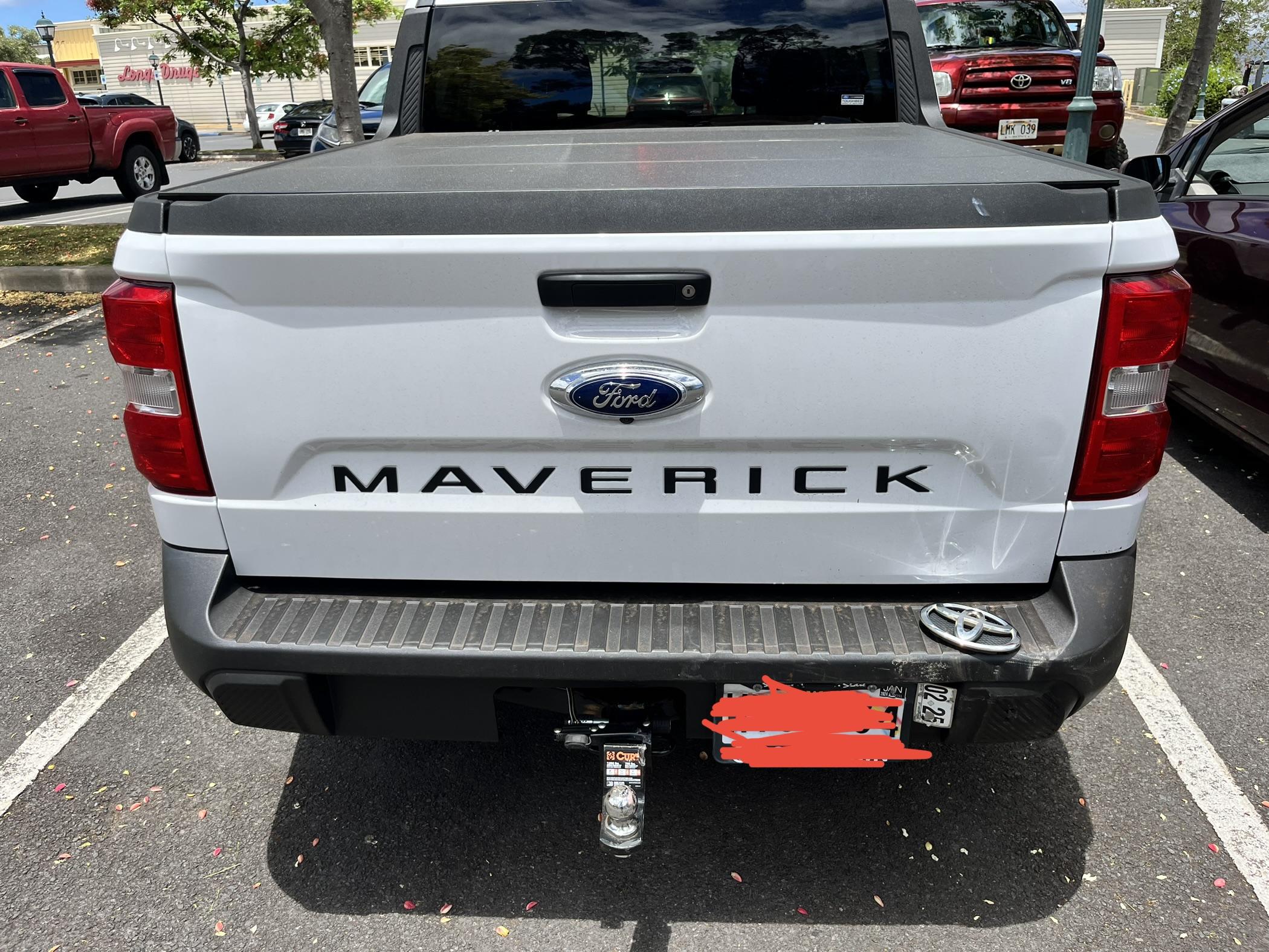 Ford Maverick Got rear ended this morning - hitch step saved my Mav IMG_3665