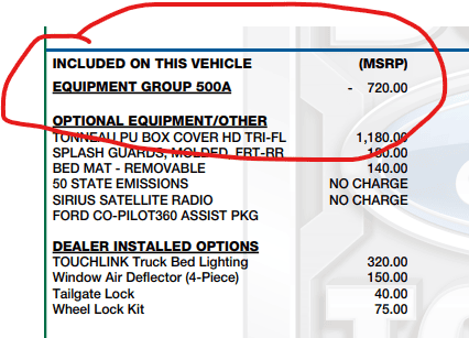 Ford Maverick Deleted Equipment Group???? 1706391239162