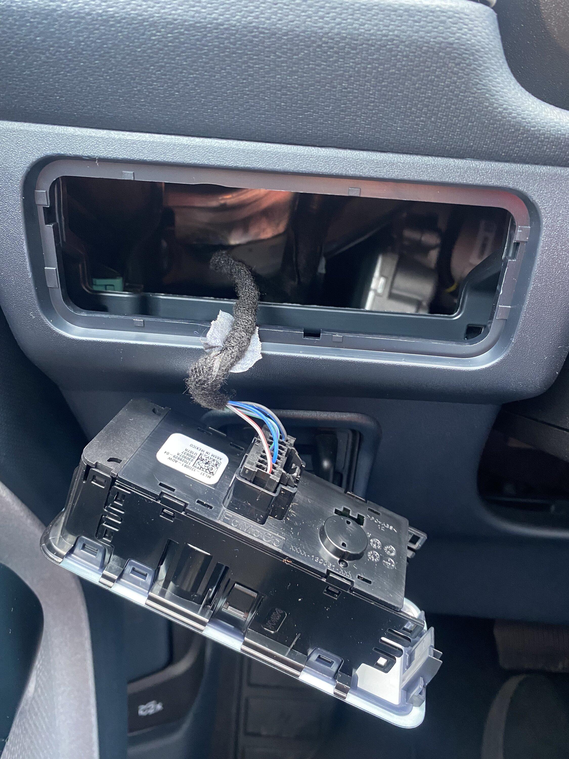 Ford Maverick F-150 Fog Lamp Switch and Wire Harness Installed in Maverick - DIY IMG_3059