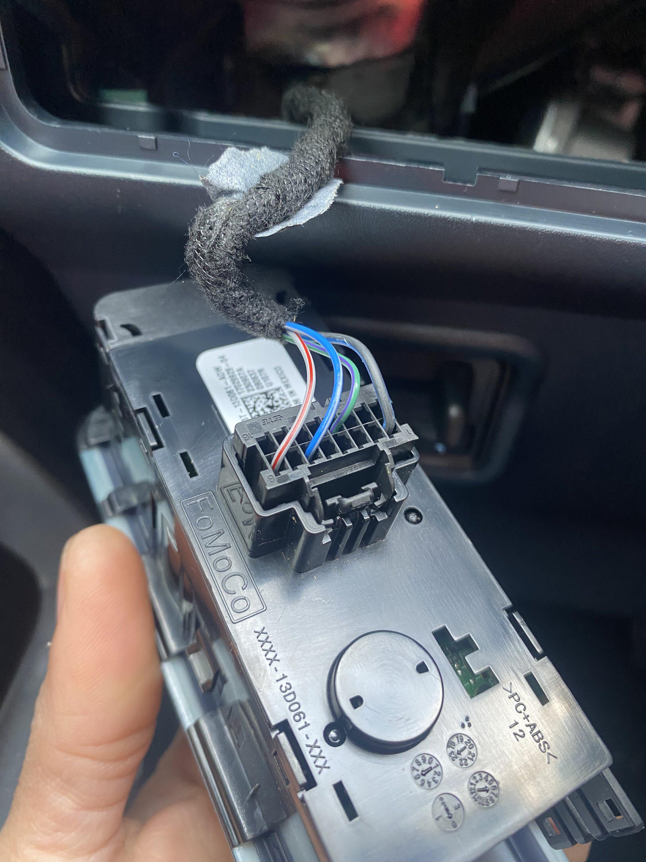 Ford Maverick F-150 Fog Lamp Switch and Wire Harness Installed in Maverick - DIY IMG_3058