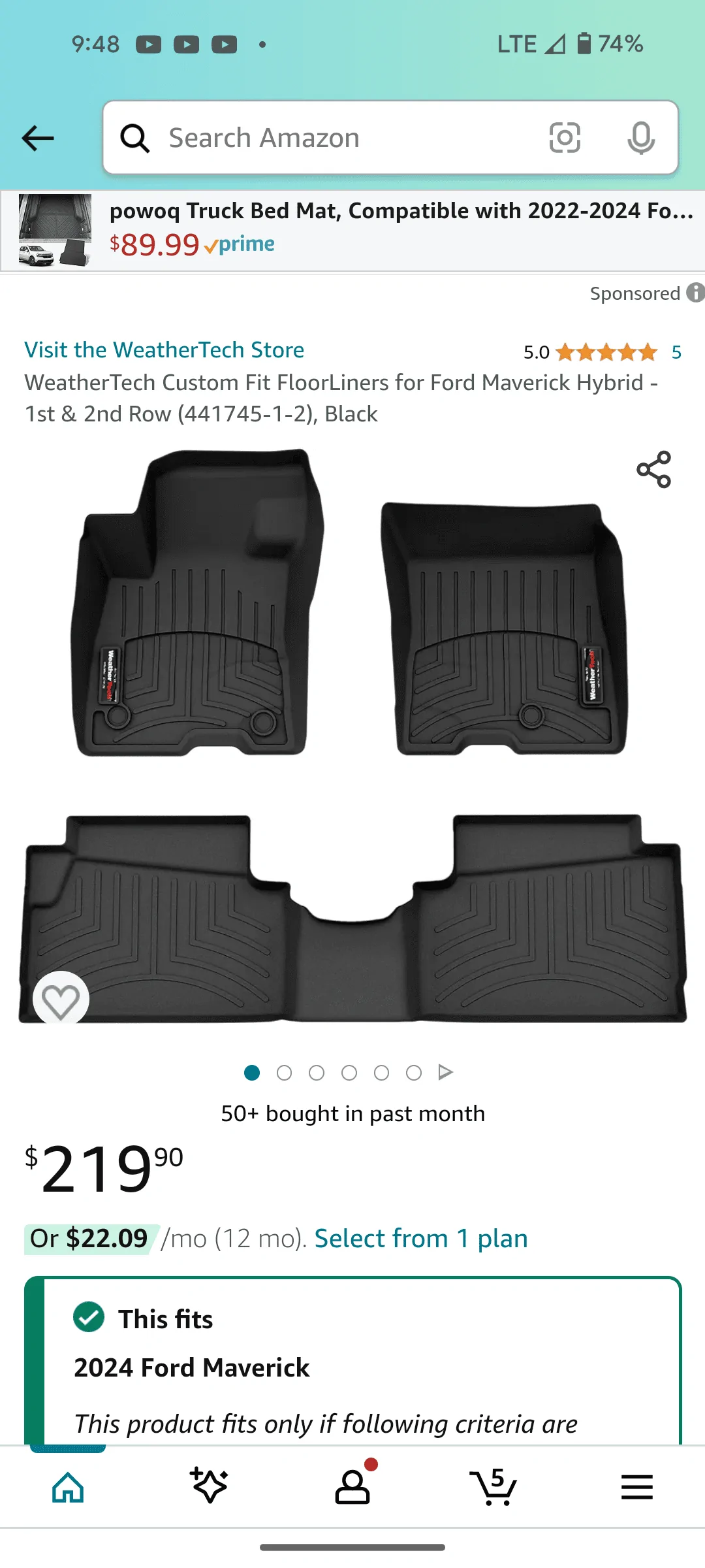 Ford Maverick WeatherTech Floor Mats & Factory Snaps? Screenshot_20240131-094821