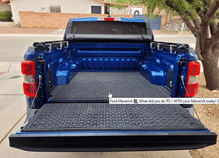 Ford Maverick My DIY Bed Liner from Home Depot bed_mat