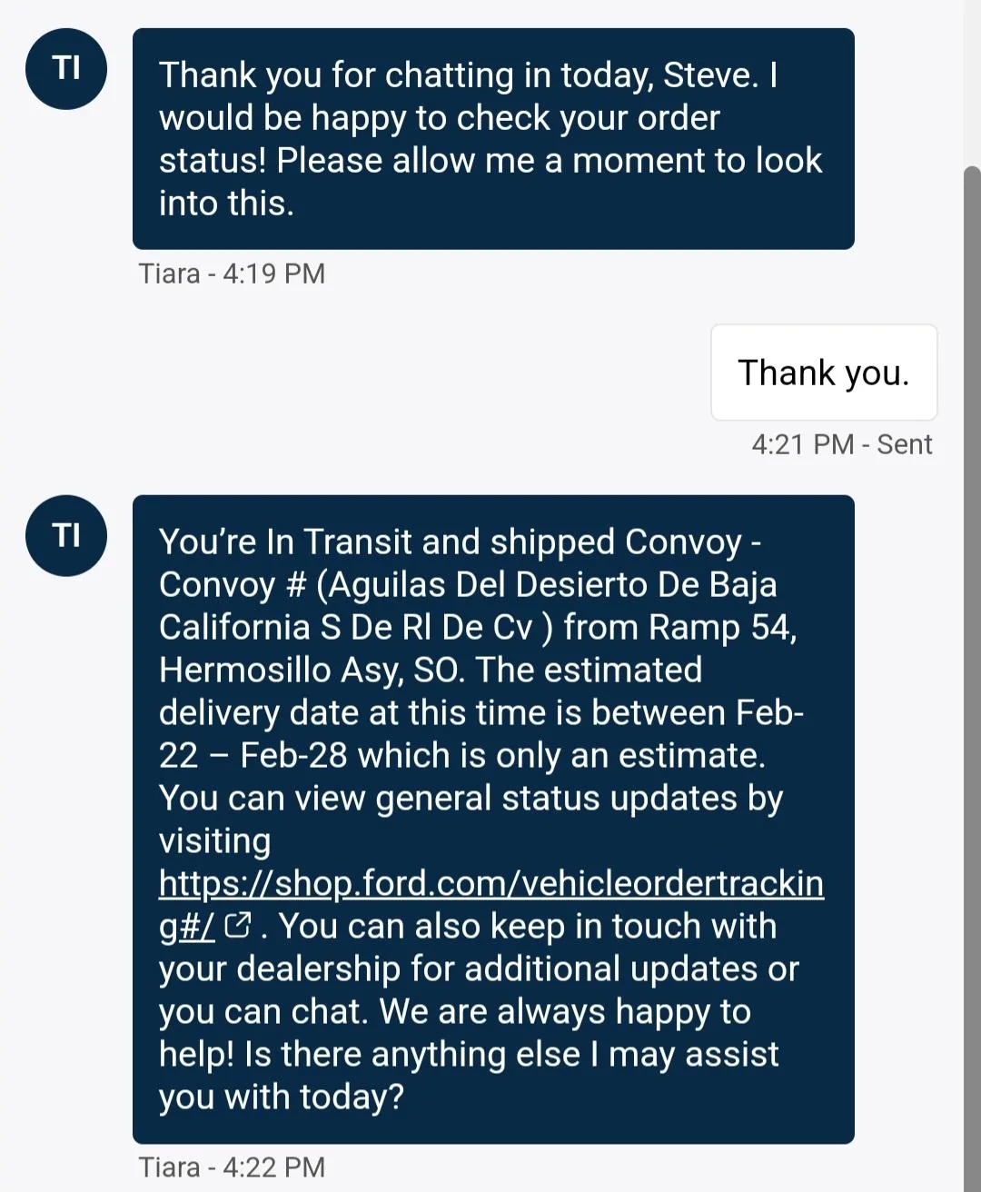 Ford Maverick Shipping by Convoy to Indiana? 1000007450