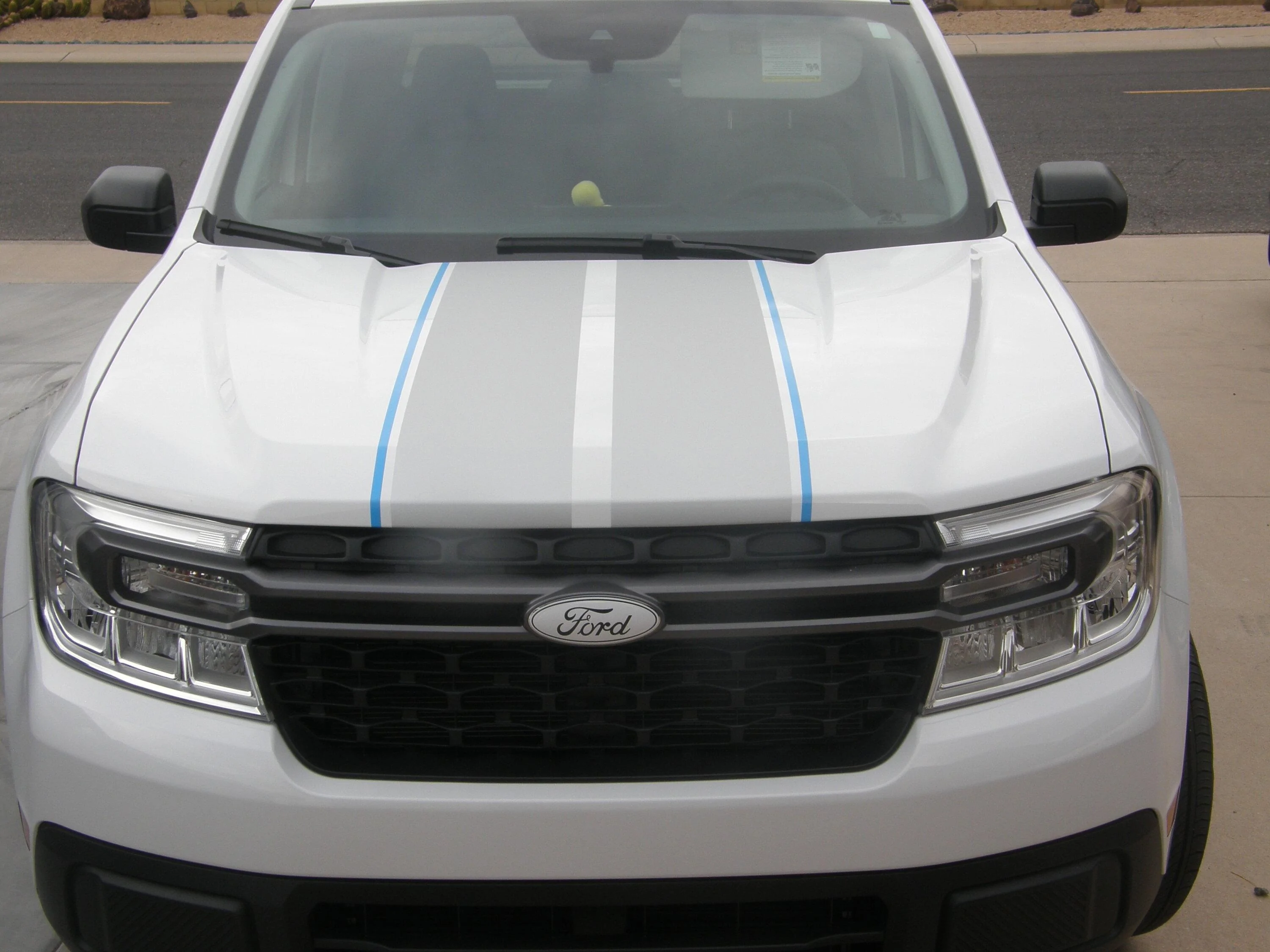 Ford Maverick Finished some mods: 2" lift kit, BFG KO2 tires, racing stripes & more P1010015
