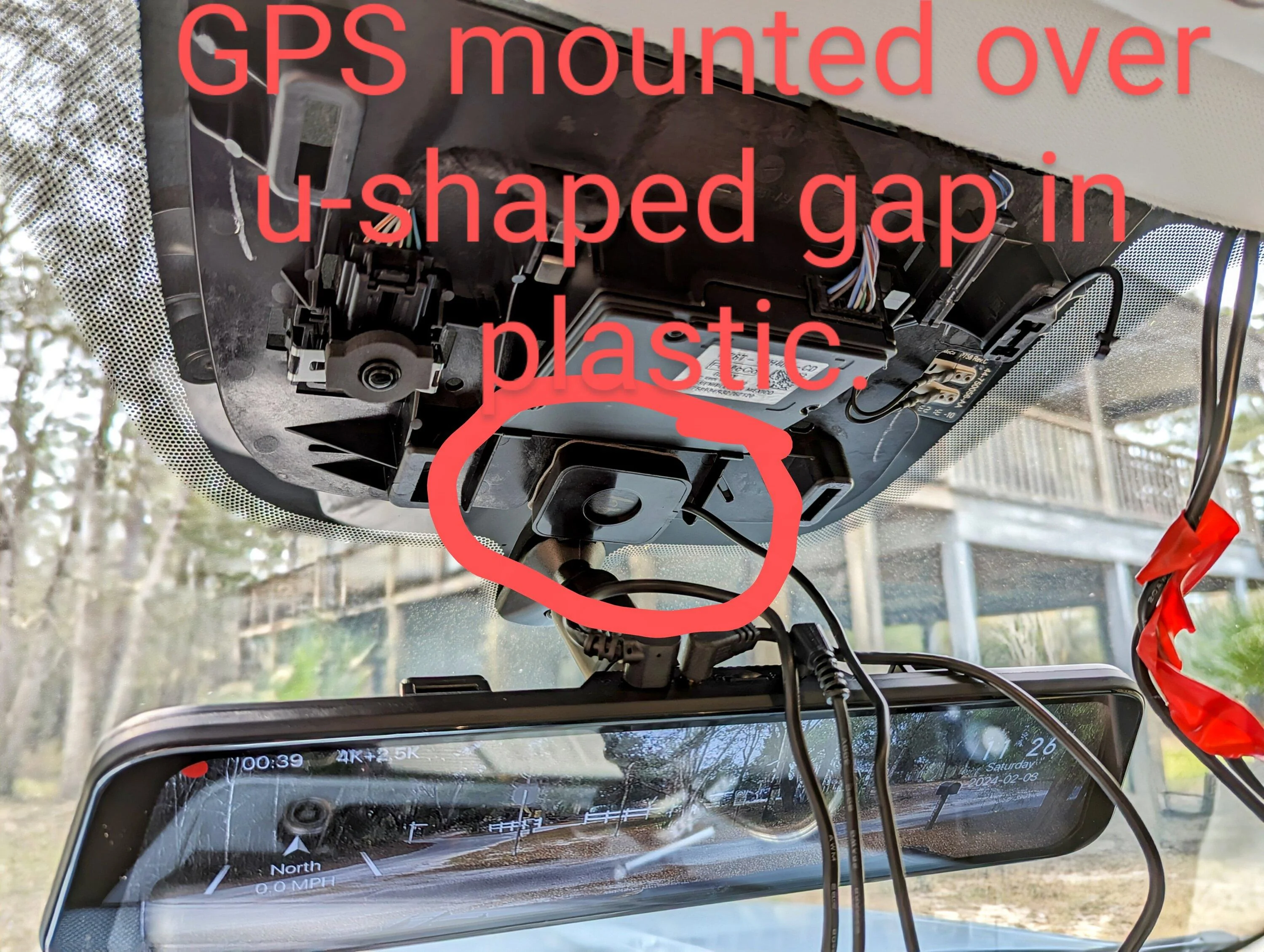 Ford Maverick Digital (LCD) Rearview Mirror (Wolfbox G900 front and rear dash cams) installed - photos & review PXL_20240203_172701248~3