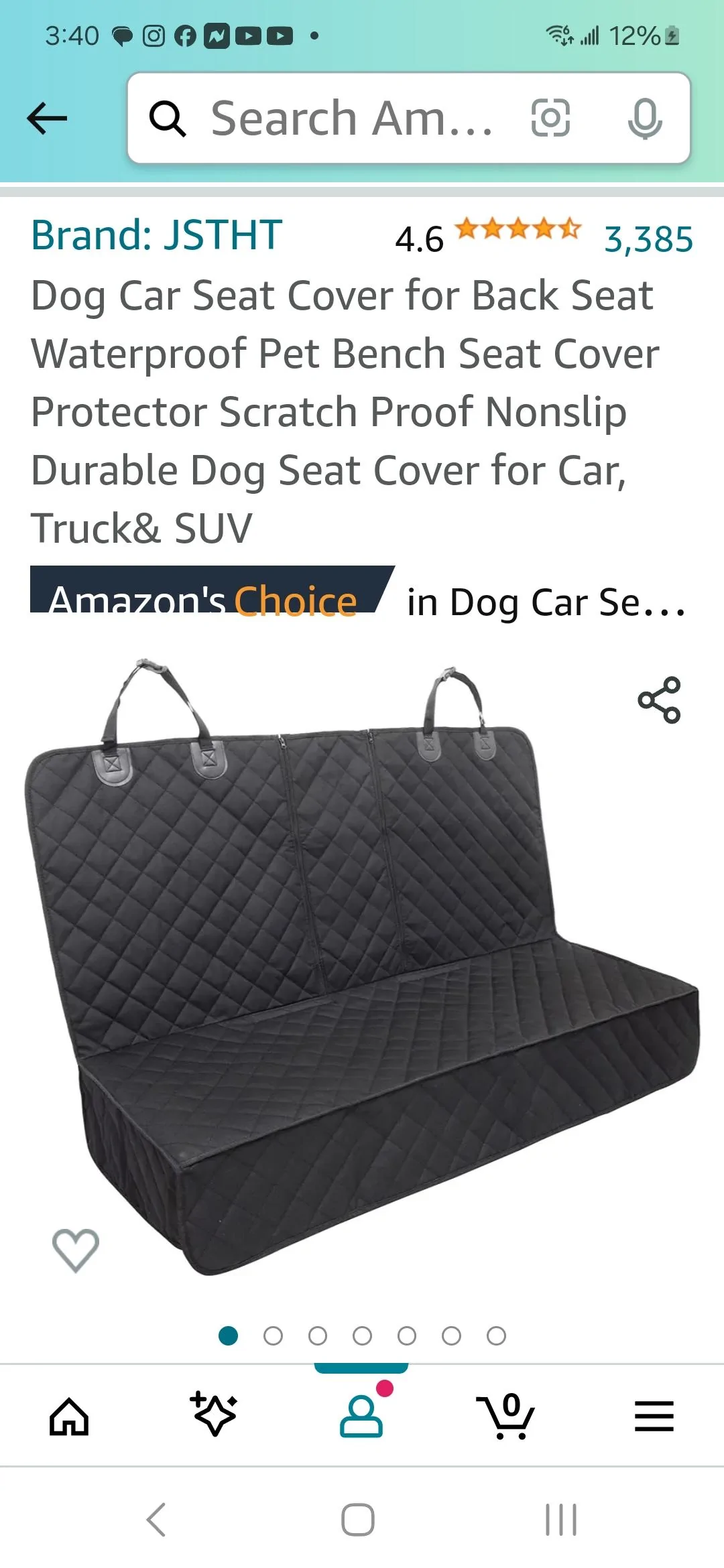 Ford Maverick Dog car seat cover for backseat Screenshot_20240204_154035_Amazon Shopping