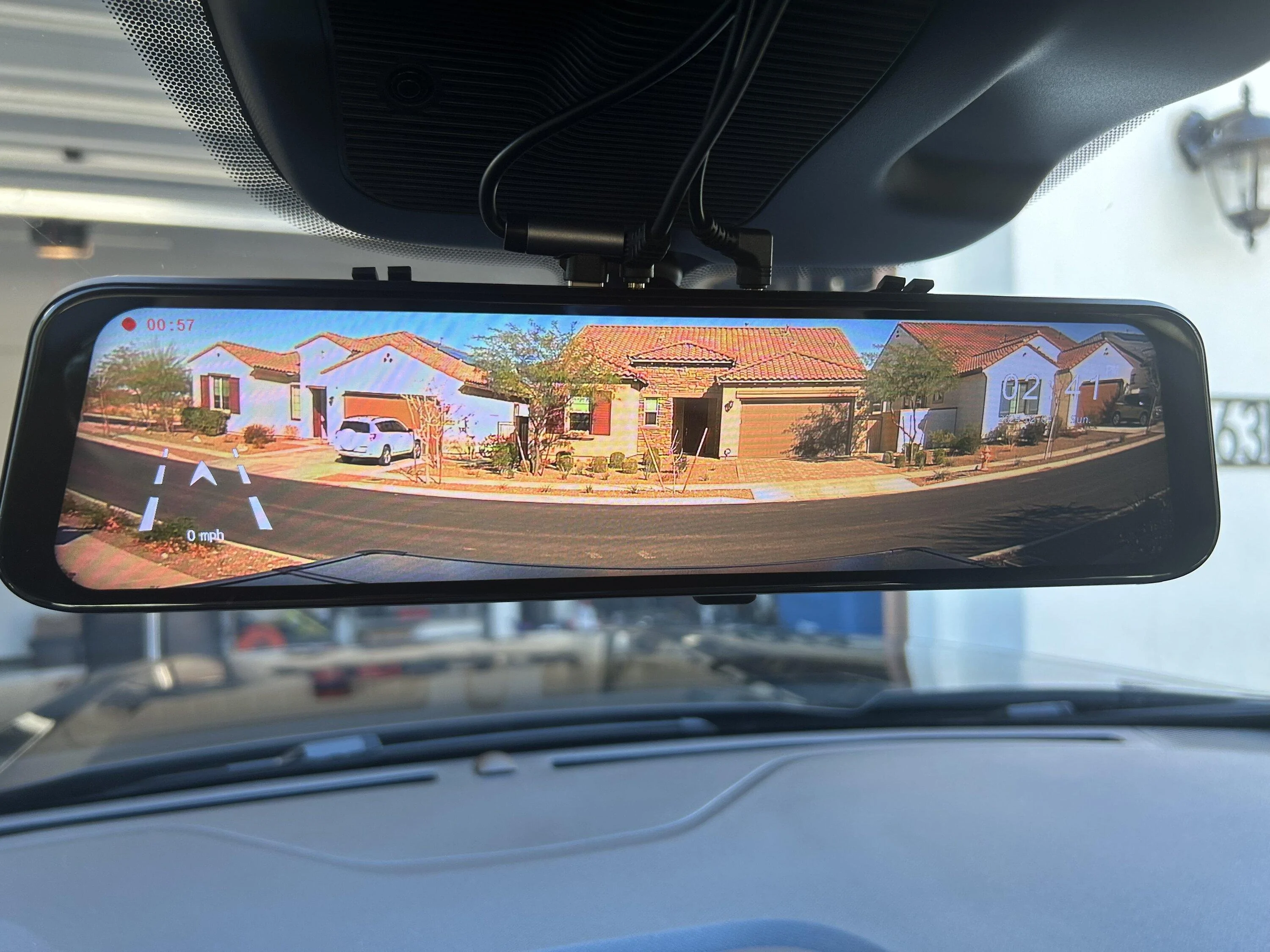 Ford Maverick Digital (LCD) Rearview Mirror (Wolfbox G900 front and rear dash cams) installed - photos & review IMG_4843