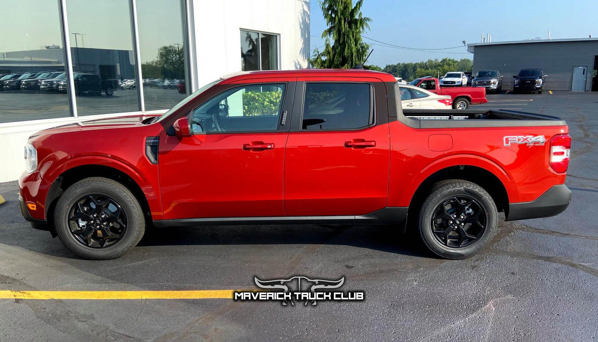 Ford Maverick Removing B Pillar Black Vinyl for a paint matching look Hot Pepper Red 2022 Maverick Lariat FX4-5