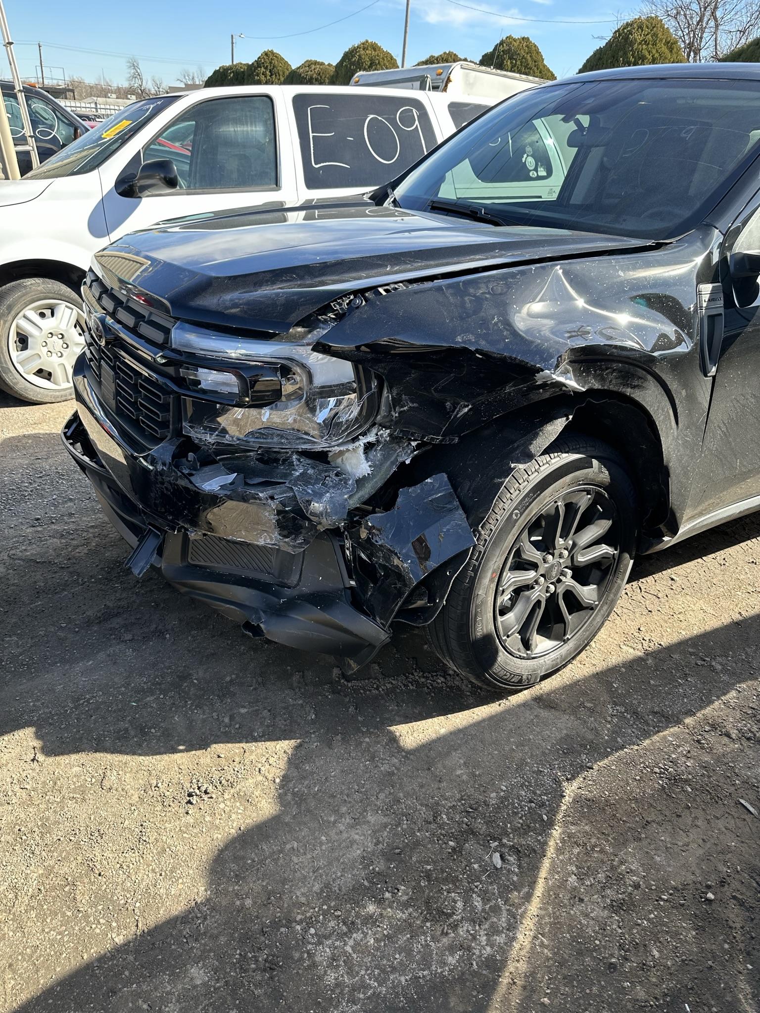 Ford Maverick My 4-day old new Maverick hit by a driver who ran a light. Will this be totaled? F0C7A487-DD1C-4DFA-990D-B1C62B422BA8