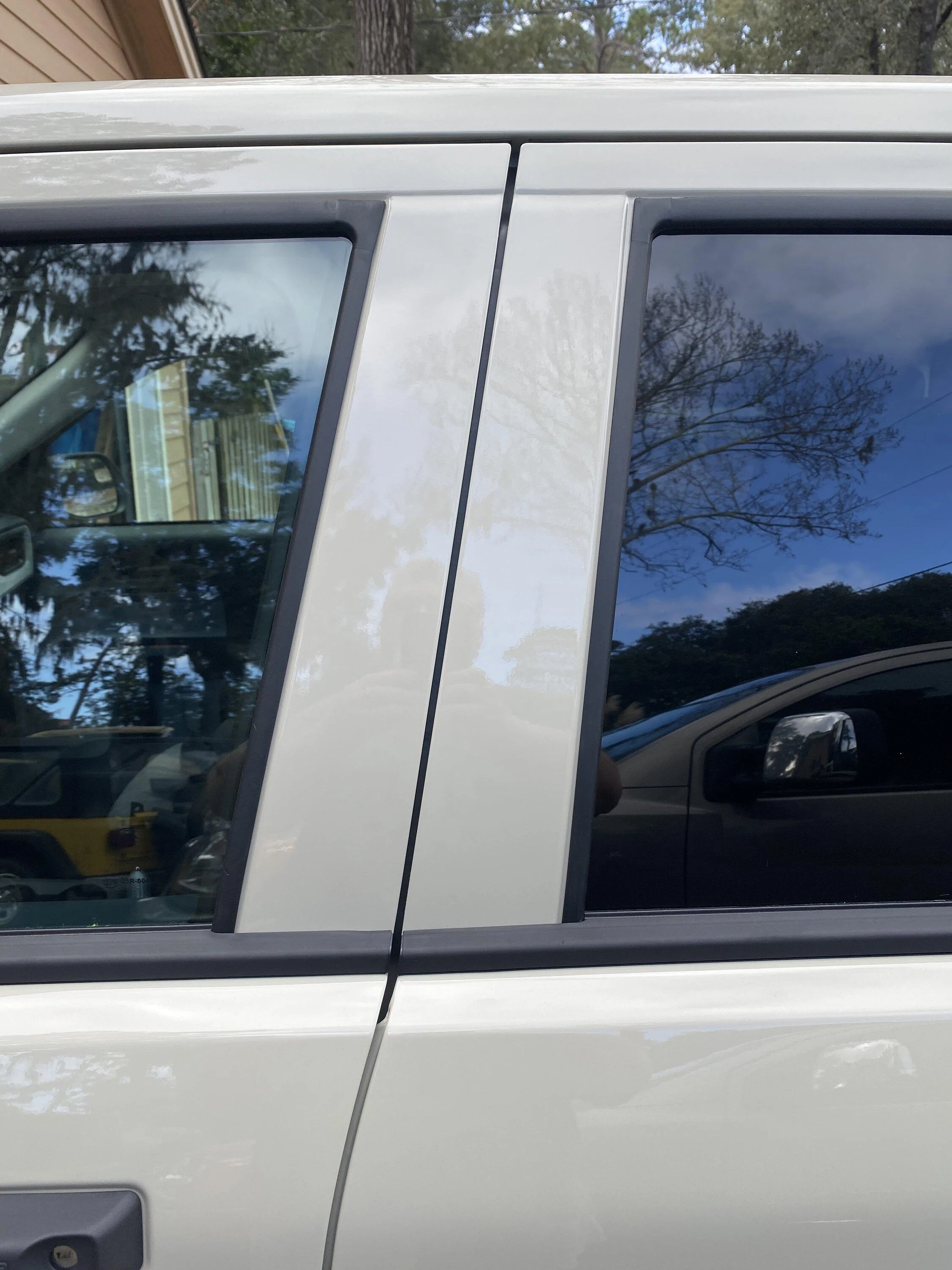 Ford Maverick Remove cove tape off of B pillar on doors looks a lot better 3D10E0D1-52CE-4565-BC0B-3B495A697691