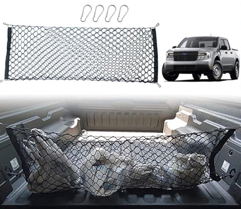 Ford Maverick Will 5-gallon water bottles fit in bed? cargo net