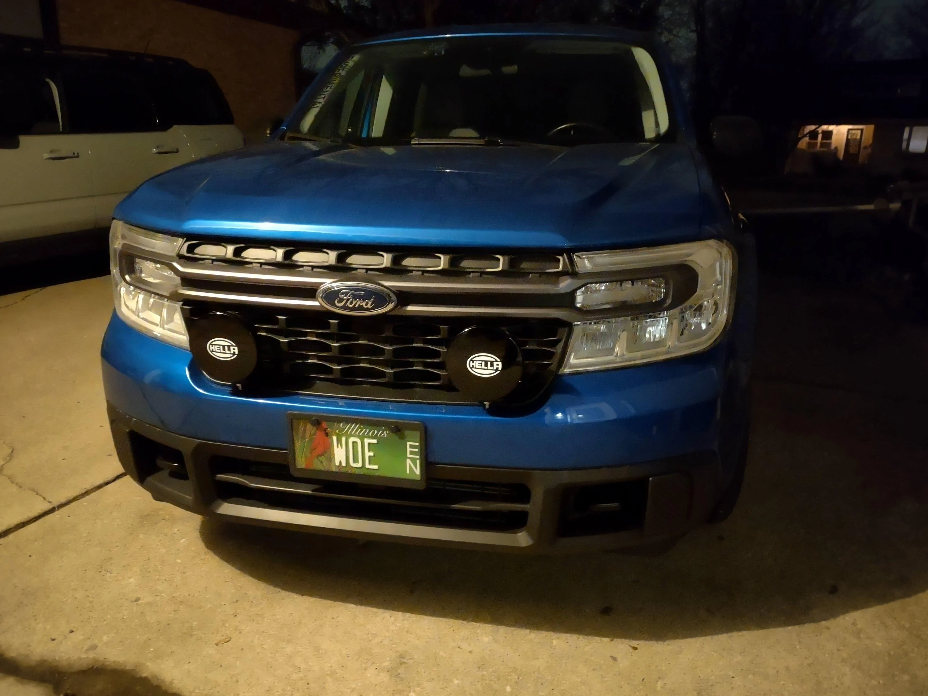 Ford Maverick JJC grill brackets with Hella 500 LEDs IMG_20240207_184124005