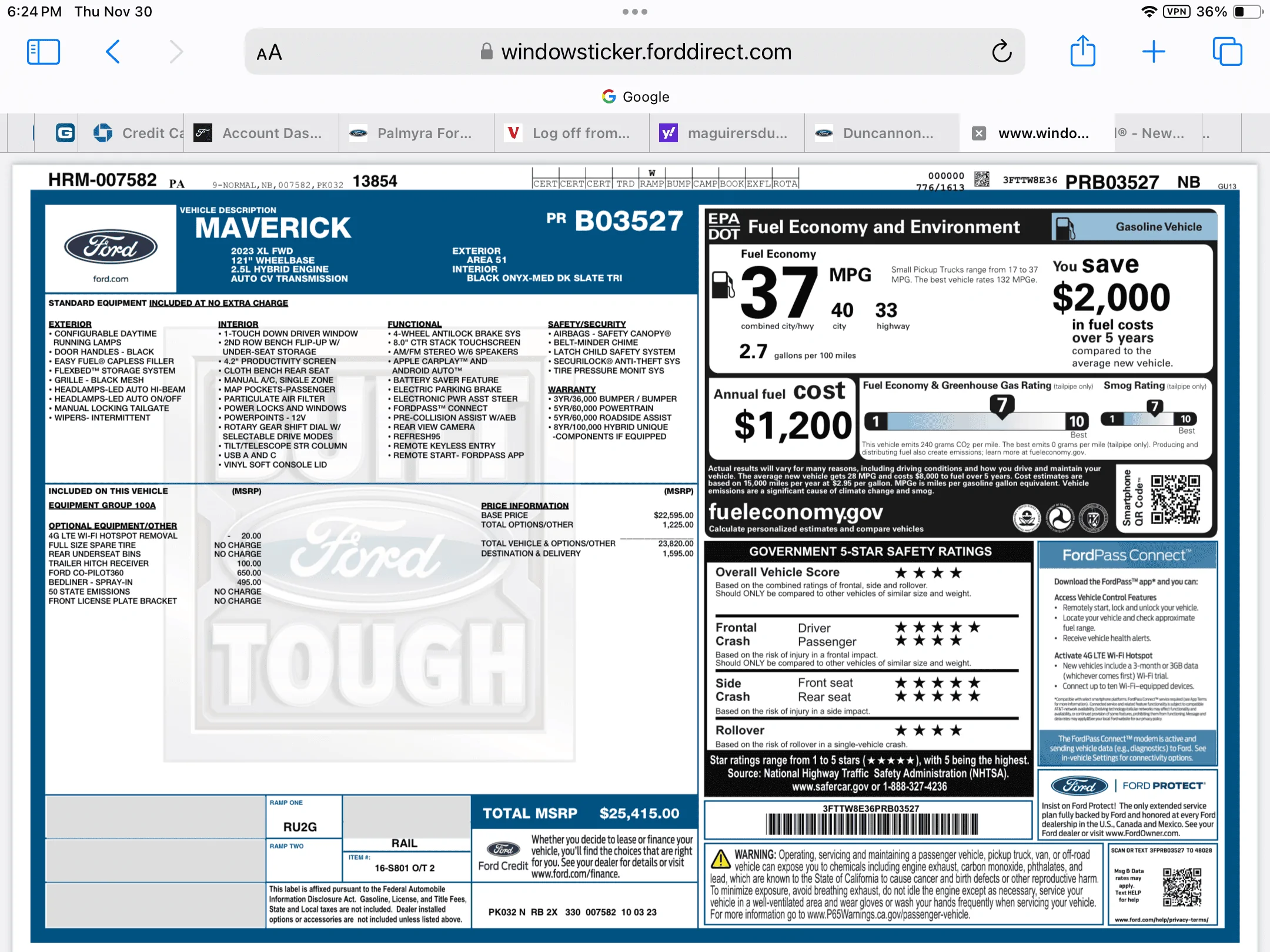 Ford Maverick Market changing IMG_1212