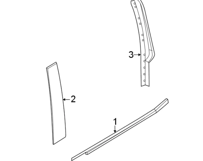 Ford Maverick B-pillar door applique replacement? 1707440425060
