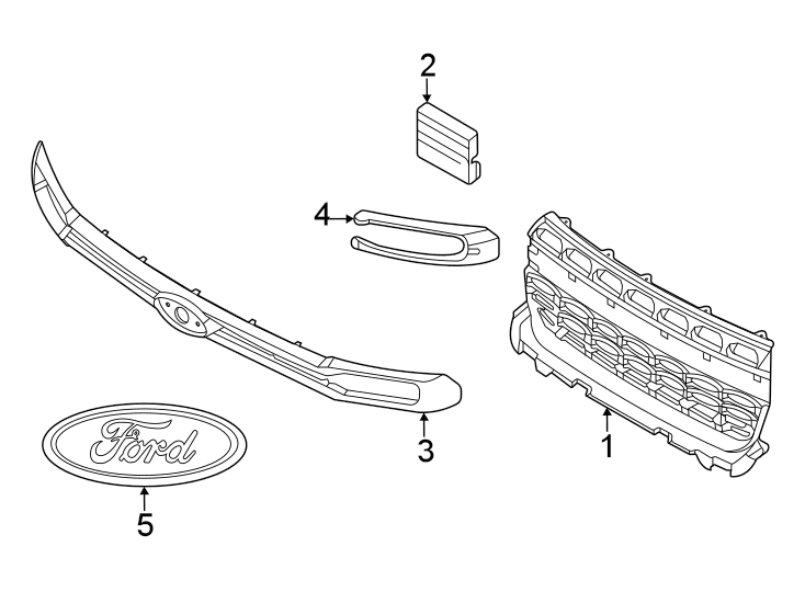 Ford Maverick Grill assembly parts - what is this part? 1707452619242