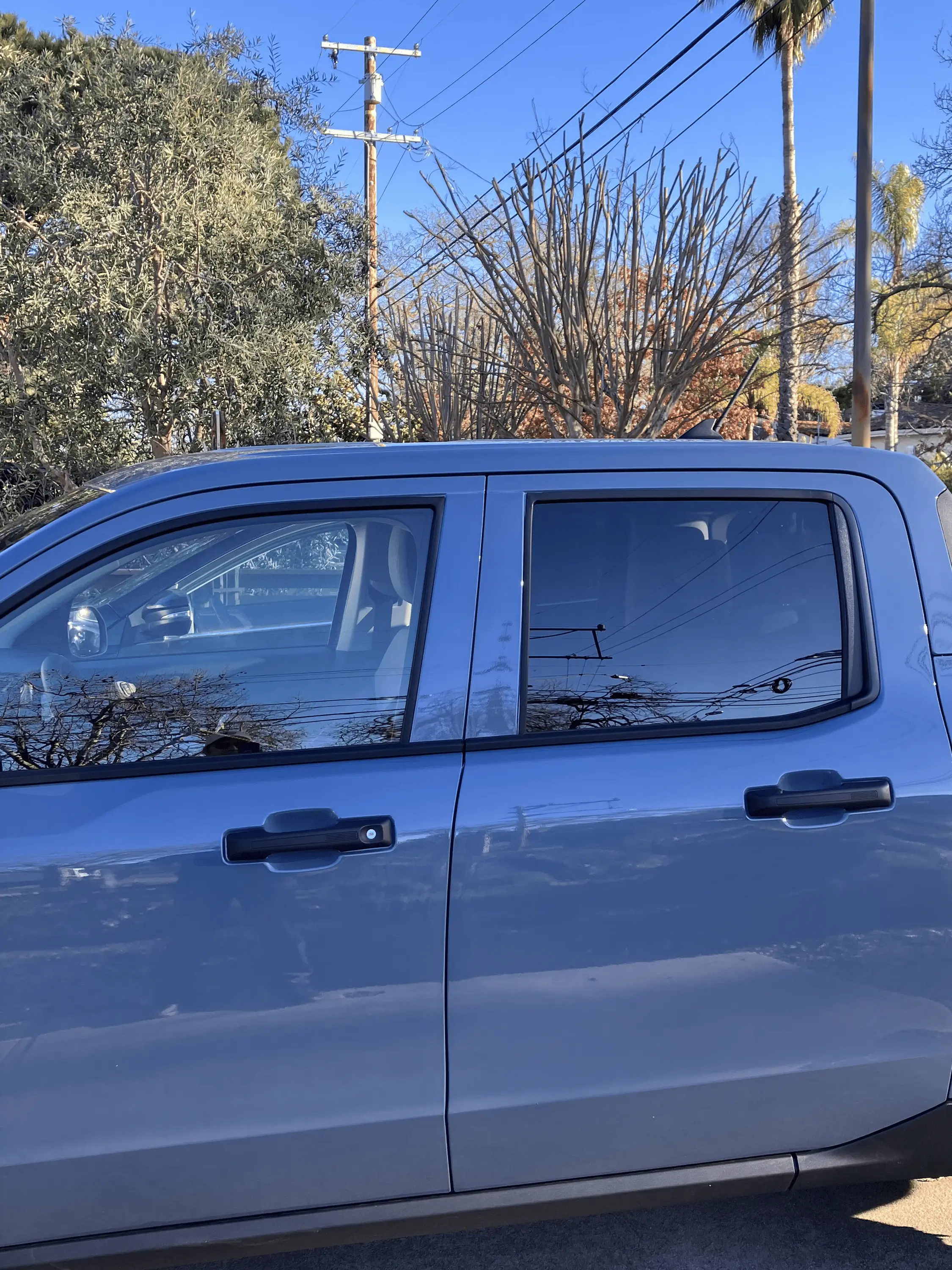 Ford Maverick Remove cove tape off of B pillar on doors looks a lot better maverick_doors