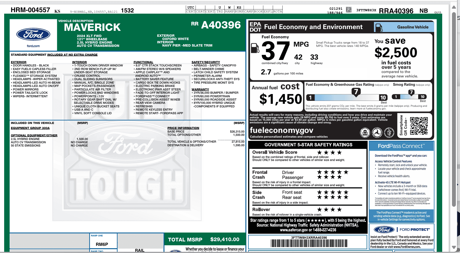 Ford Maverick 2024 Ford Maverick below MSRP 1707612535290