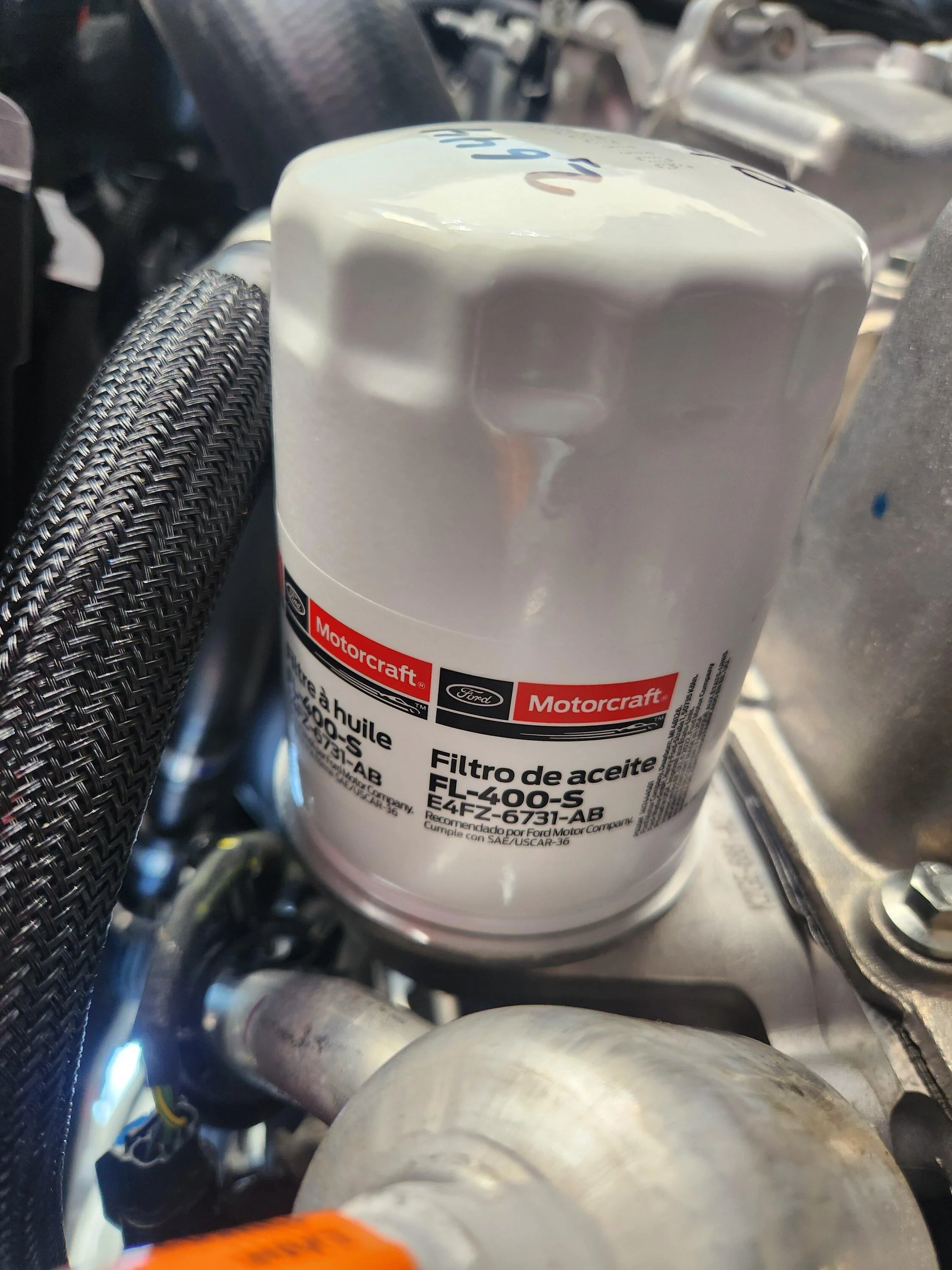 Ford Maverick Longer oil filter and splash pan 20230825_150427-jpg