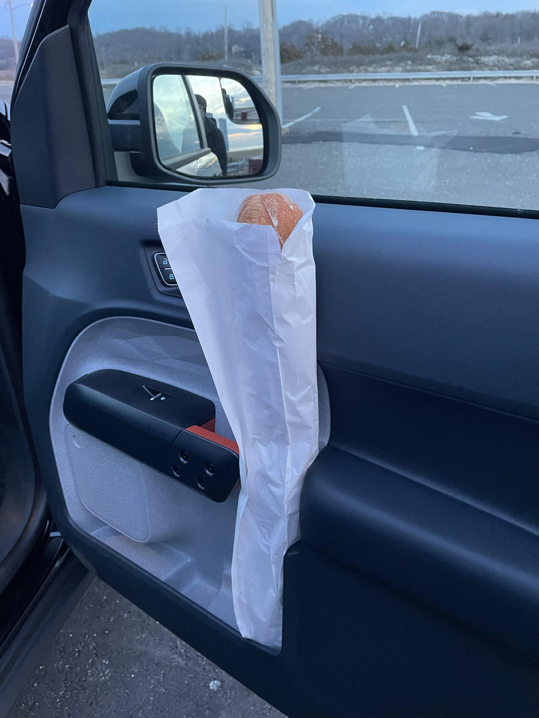 Ford Maverick Baguette fits nicely in the side door IMG_9609