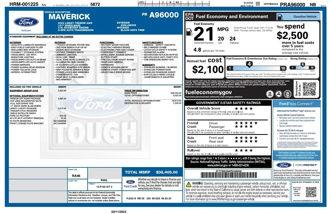 Ford Maverick 23 Maverick temor lariat Ecoboost Temor mav