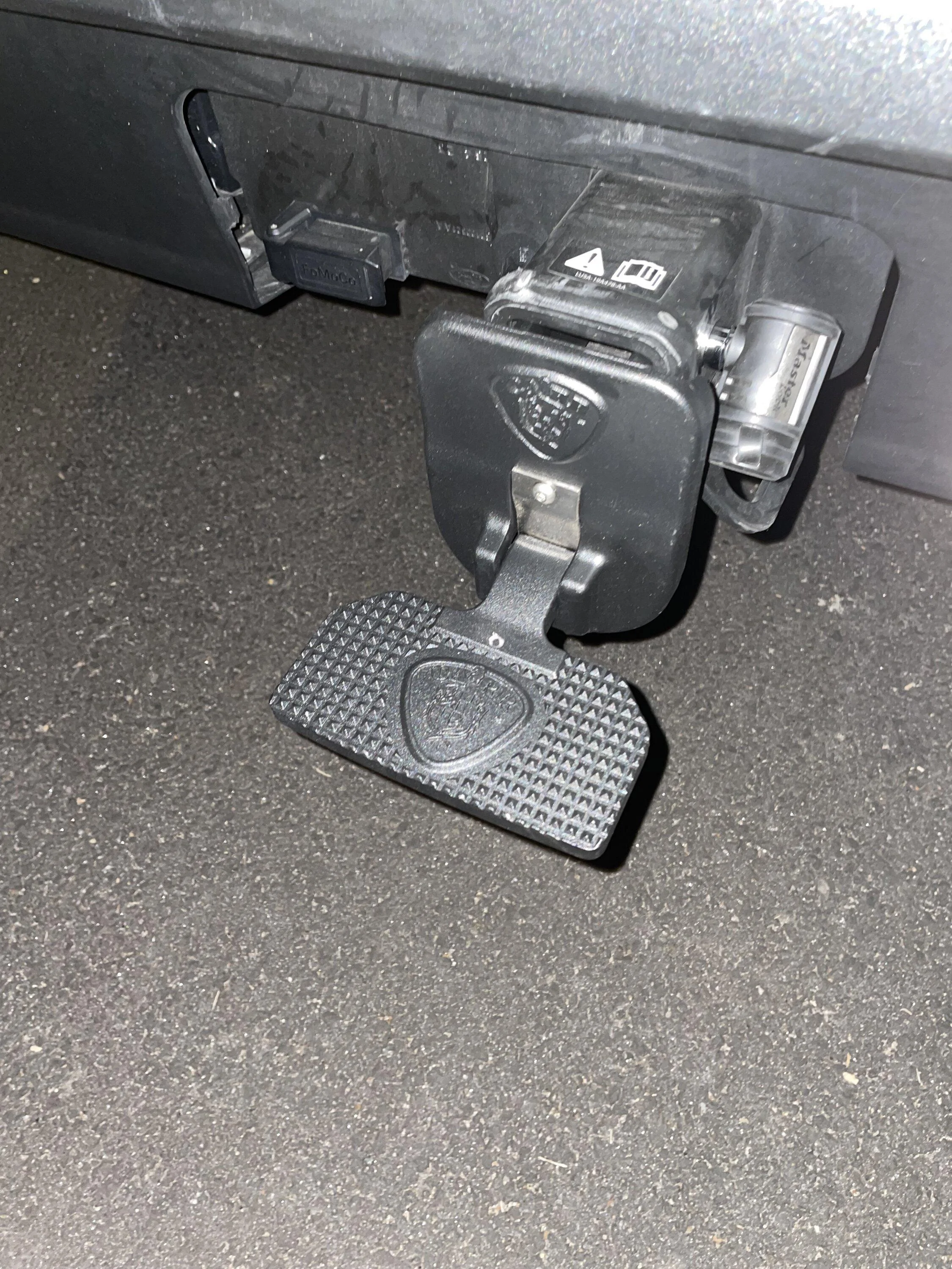 Ford Maverick Installed Carr 5 inch folding step hitch IMG_9618