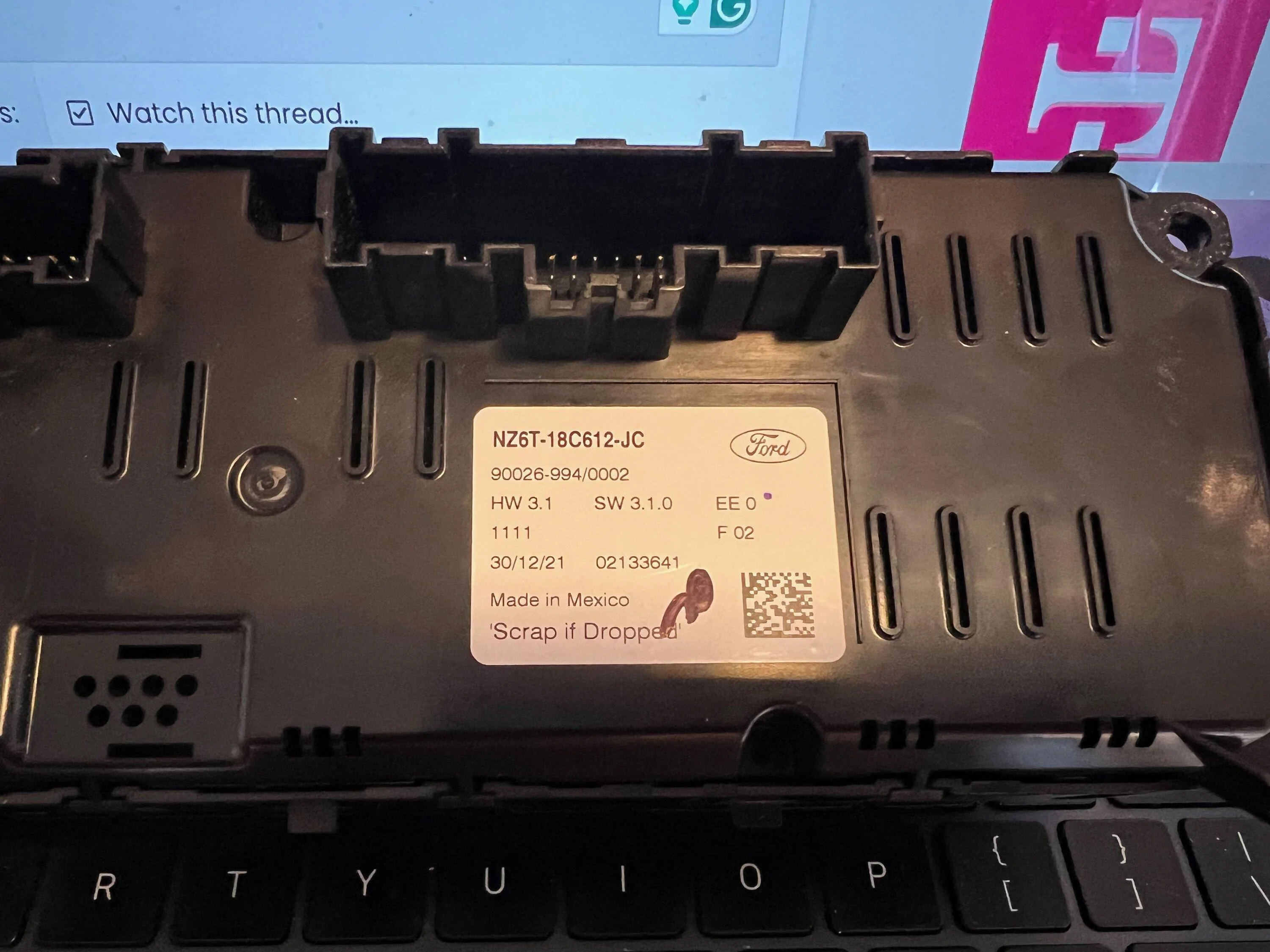 Ford Maverick Early XL HVAC controller with digital LCD readout IMG_3973