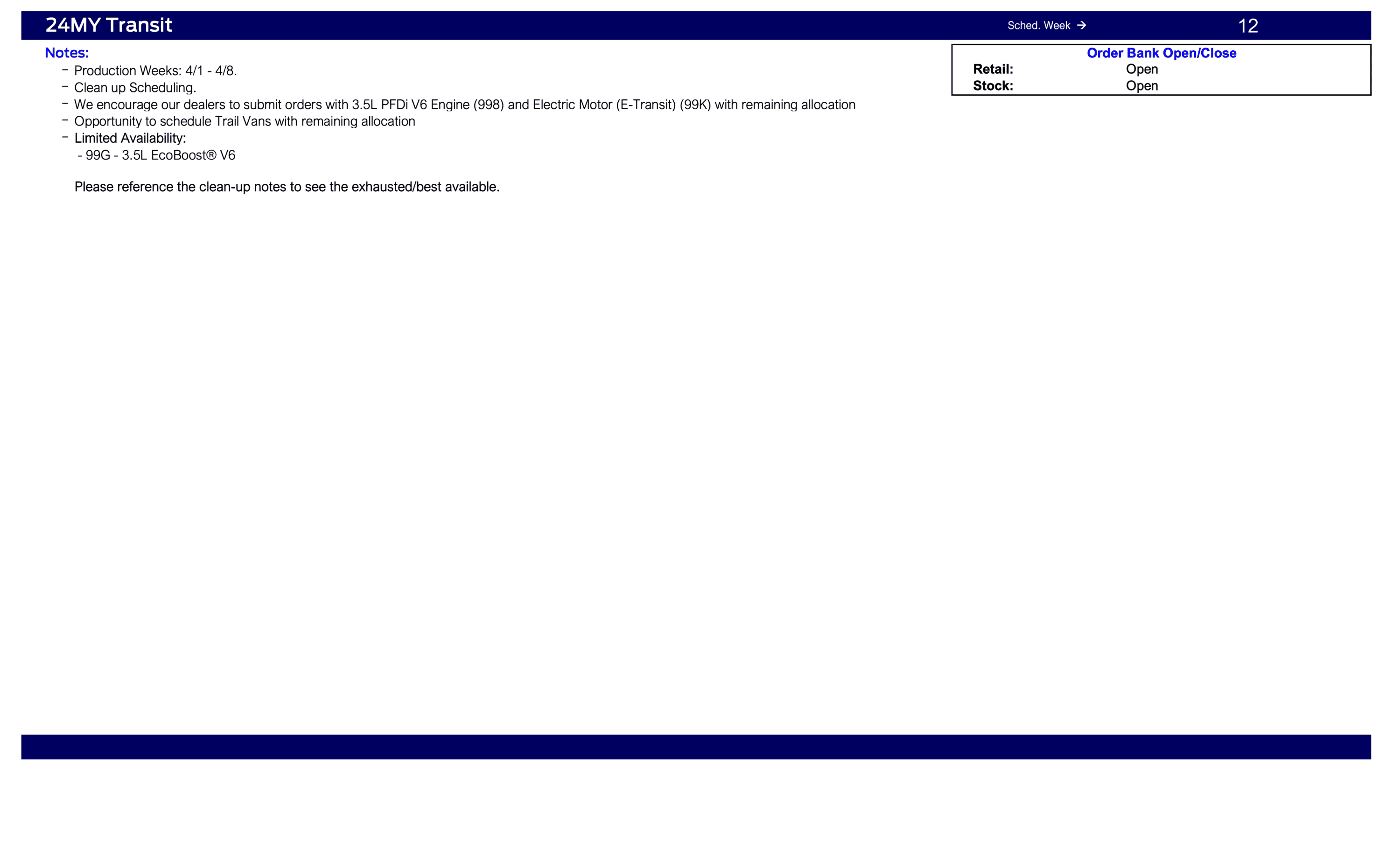 Ford Maverick 2024 Maverick Early Commit / No Stock Scheduling This Week (2/15/24) for Production Weeks 4/1 - 4/22 Ford Scheduling Notes - 2.12.24-5
