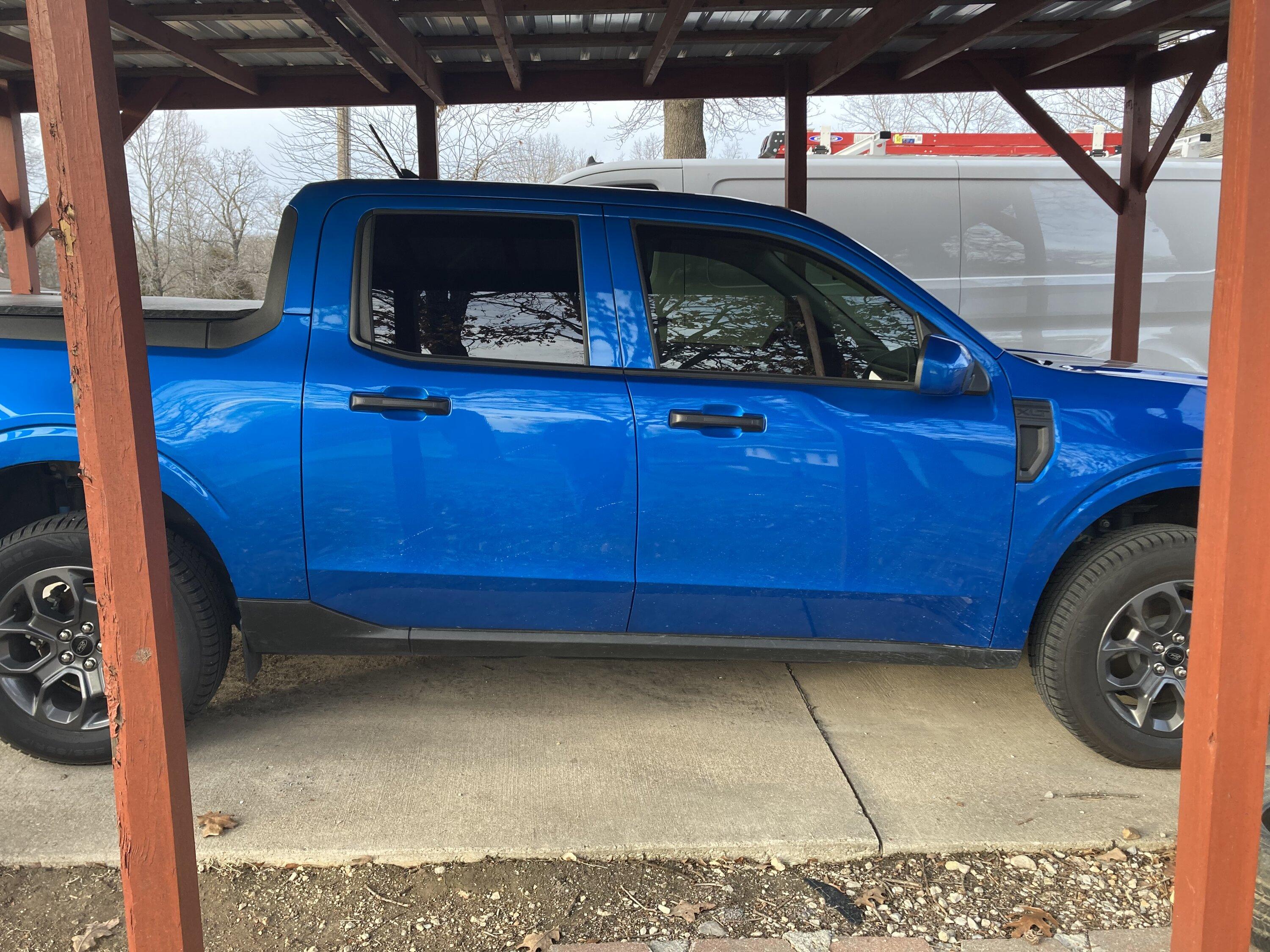 Ford Maverick Removing B Pillar Black Vinyl for a paint matching look IMG_2837