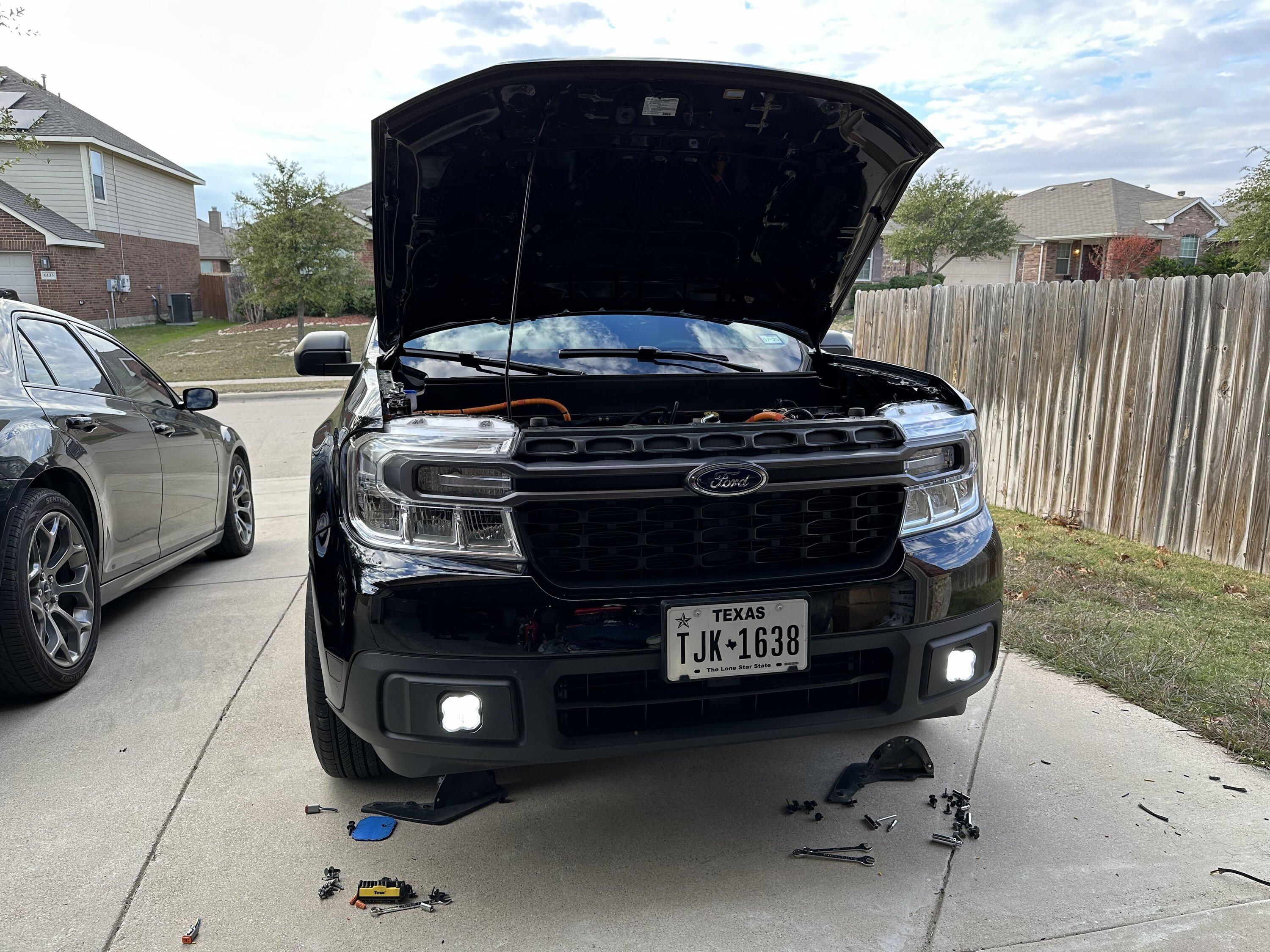 Ford Maverick 2023 Ford Maverick XLT Hybrid Shadow Black Build (Vors TR4, Eibach, Air Design spoilers, Bak tonneau cover, LasFit LEDs Etc) IMG_2944