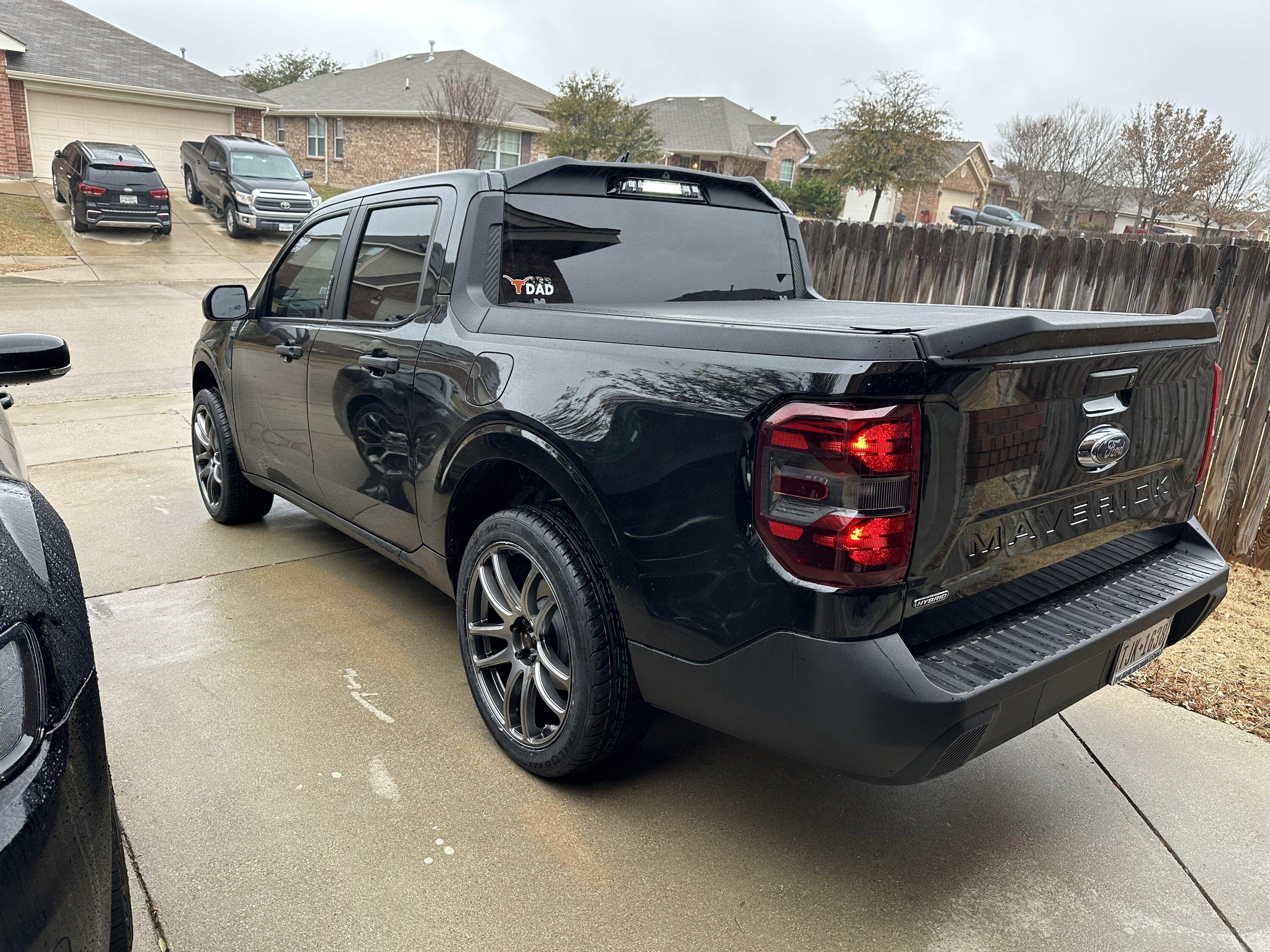 Ford Maverick 2023 Ford Maverick XLT Hybrid Shadow Black Build (Vors TR4, Eibach, Air Design spoilers, Bak tonneau cover, LasFit LEDs Etc) IMG_3223