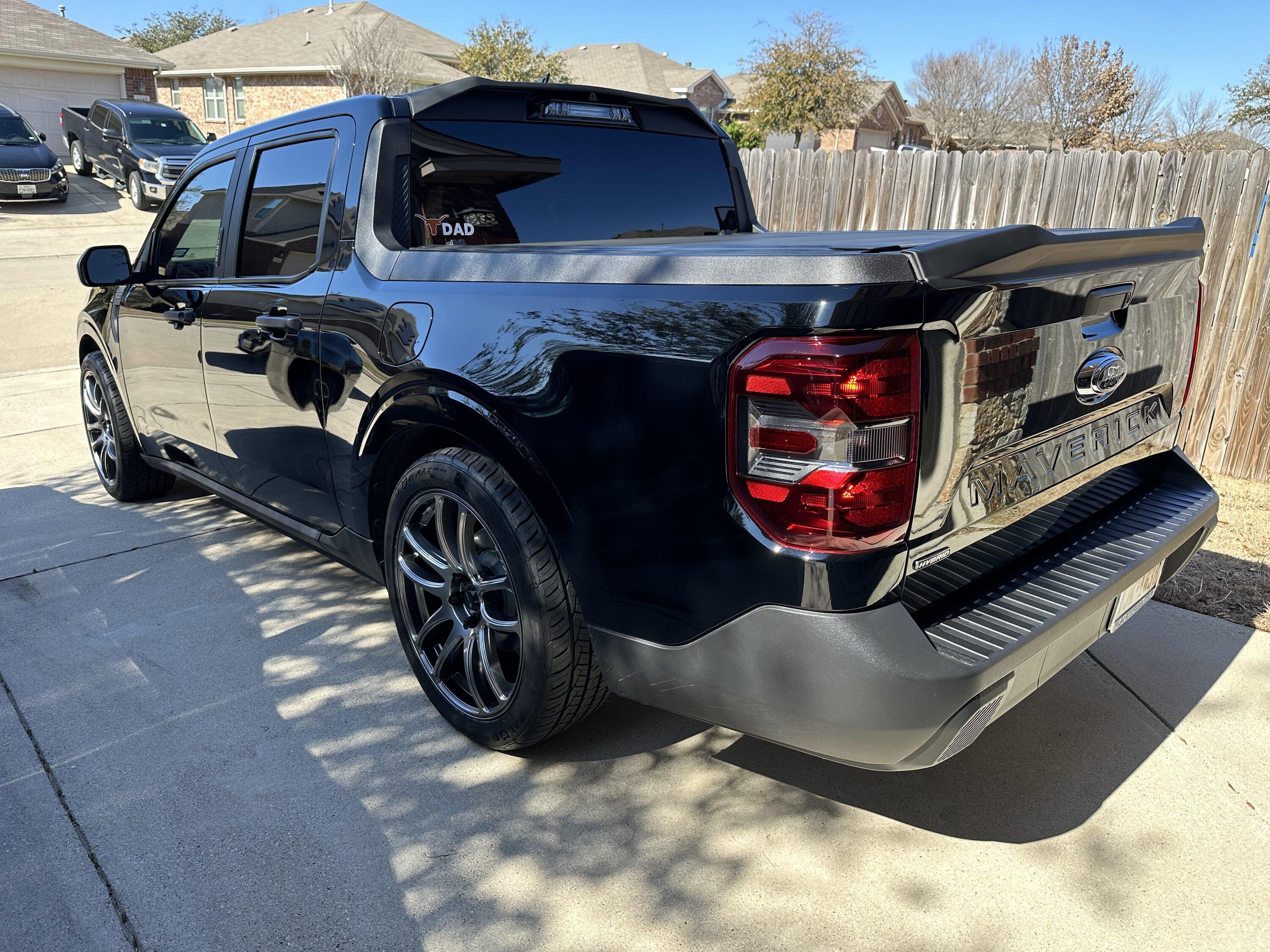 Ford Maverick 2023 Ford Maverick XLT Hybrid Shadow Black Build (Vors TR4, Eibach, Air Design spoilers, Bak tonneau cover, LasFit LEDs Etc) IMG_3243